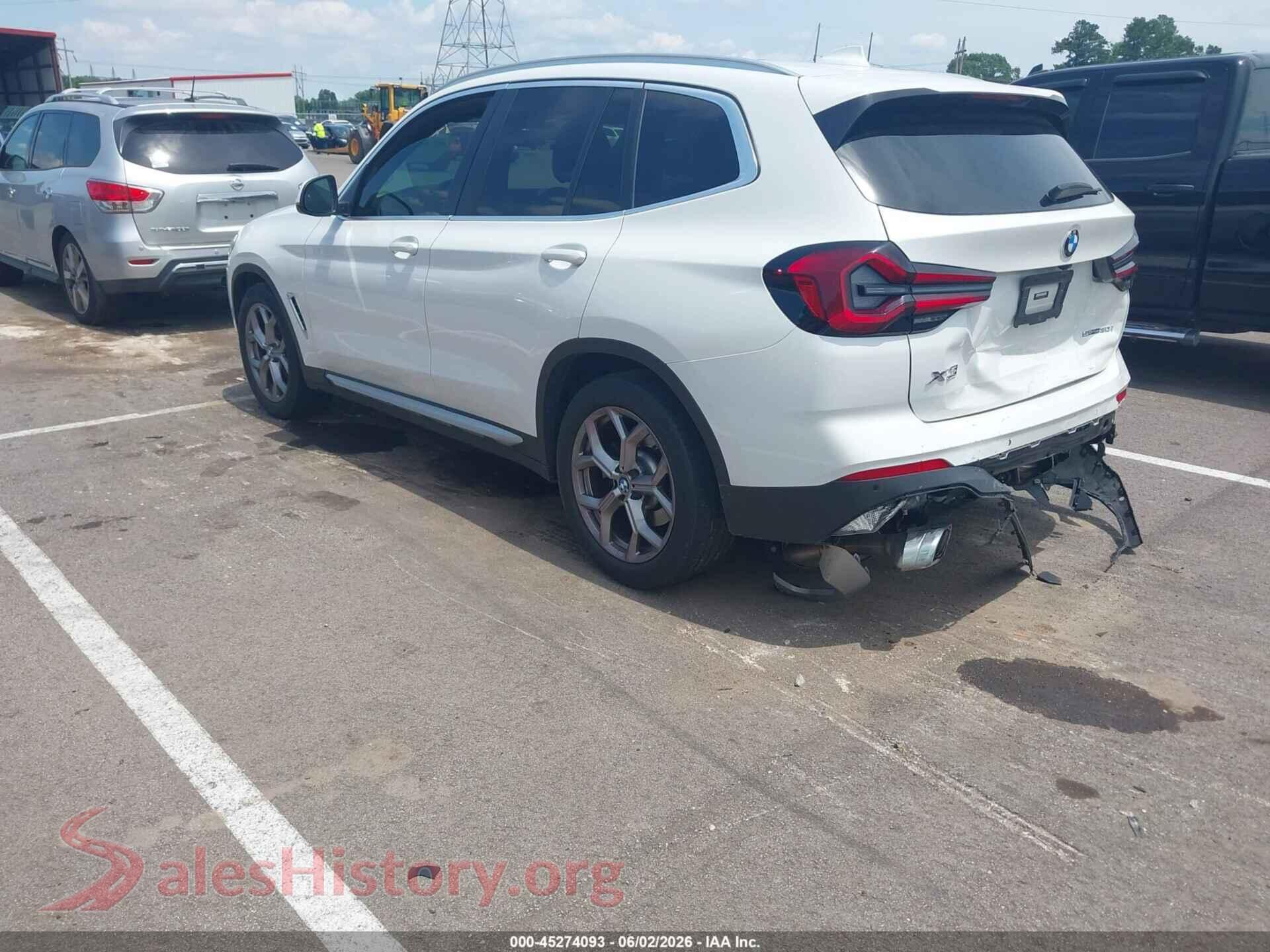 2023 BMW X3 VIN 5UX43DP06P9R87942, driver side view
