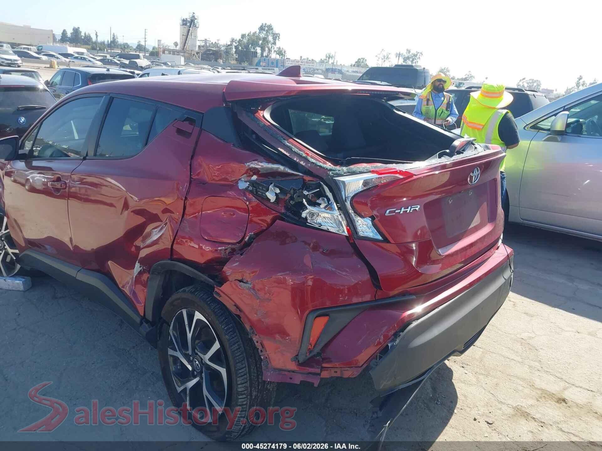 2018 TOYOTA C-HR VIN NMTKHMBX6JR034170, rear passenger side