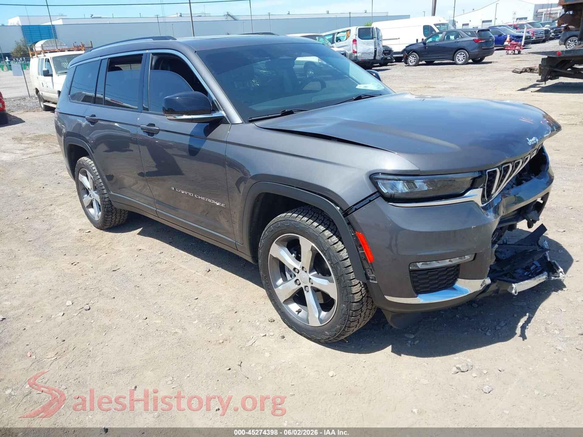 2022 JEEP GRAND CHEROKEE L VIN 1C4RJKBG4N8544021, auction photo