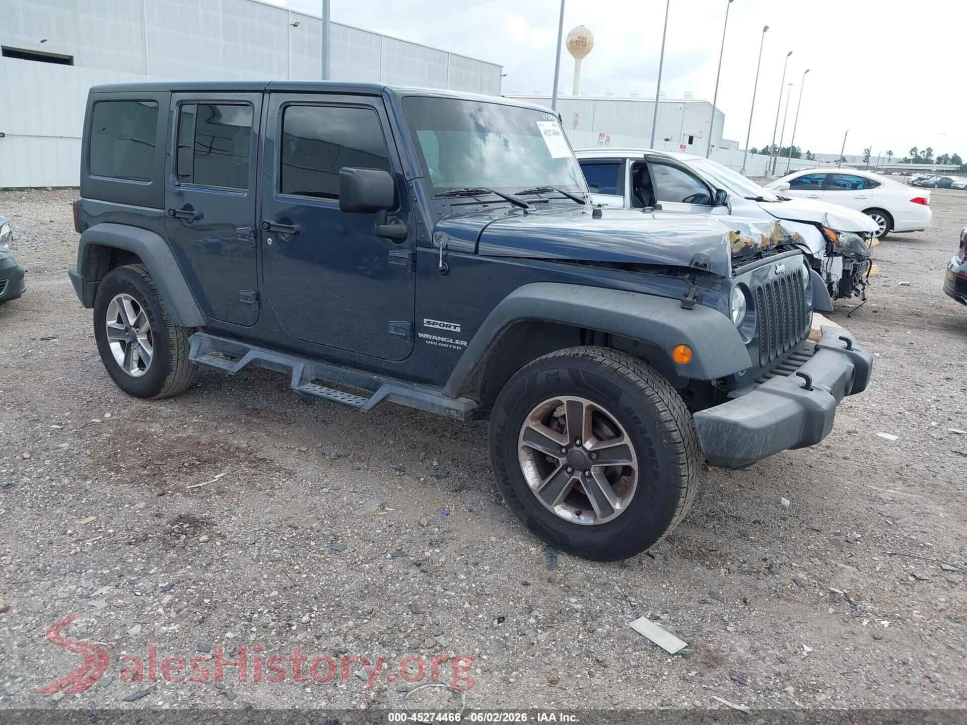 2017 JEEP WRANGLER UNLIMITED VIN 1C4BJWDG8HL584092, auction photo