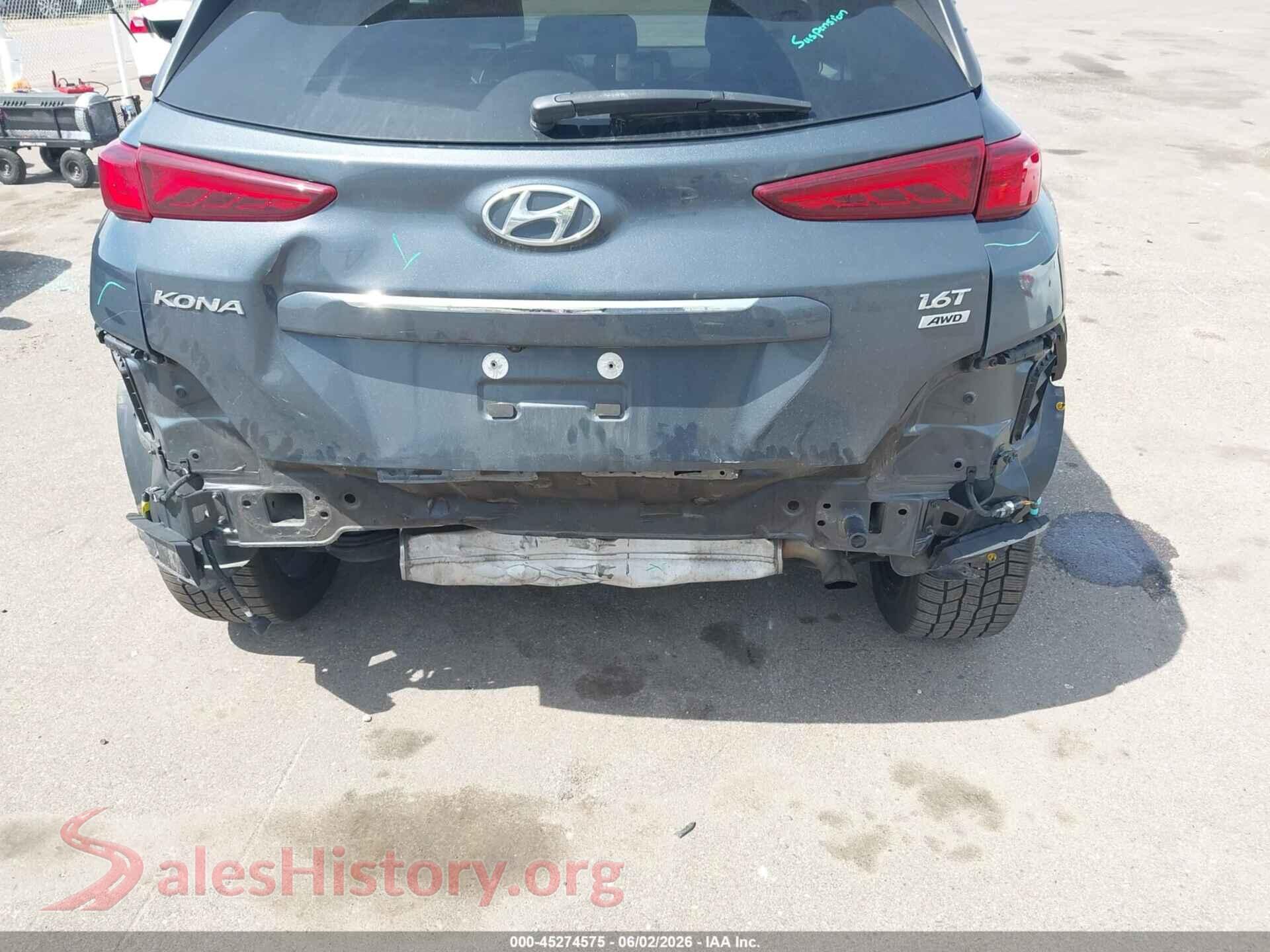 2021 HYUNDAI KONA VIN KM8K3CA56MU697034, rear passenger side