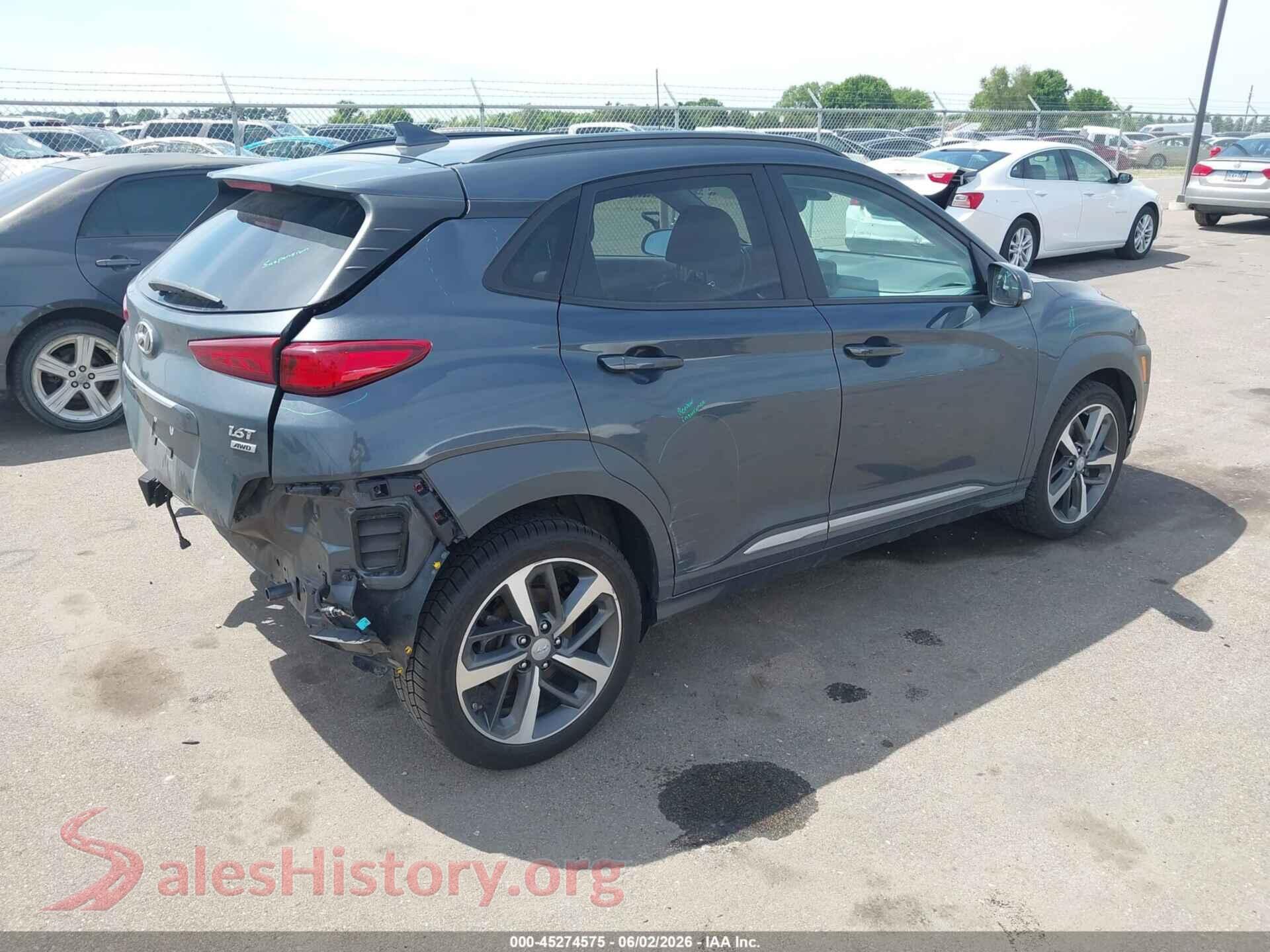 2021 HYUNDAI KONA VIN KM8K3CA56MU697034, rear driver side