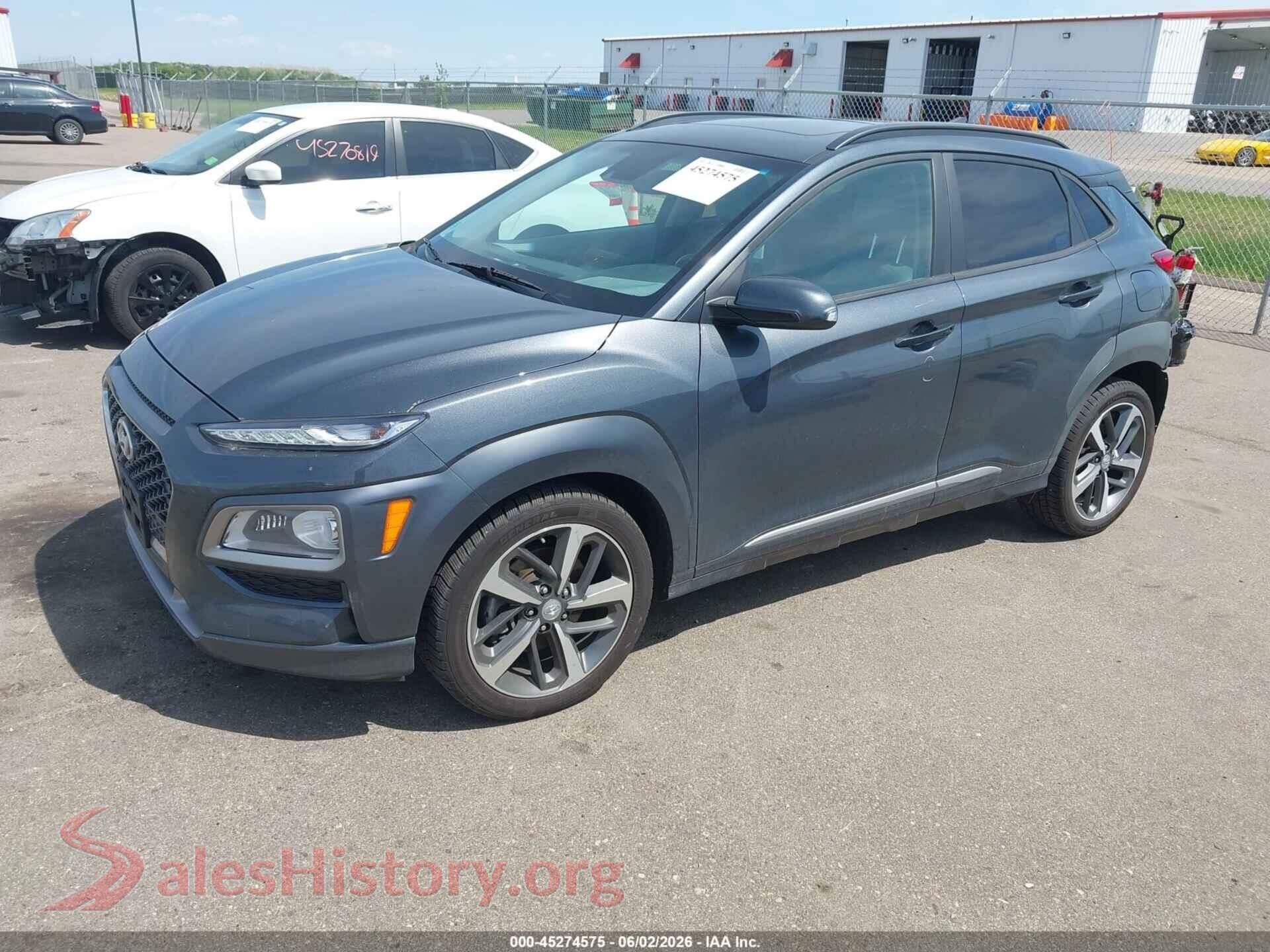 2021 HYUNDAI KONA VIN KM8K3CA56MU697034, front view