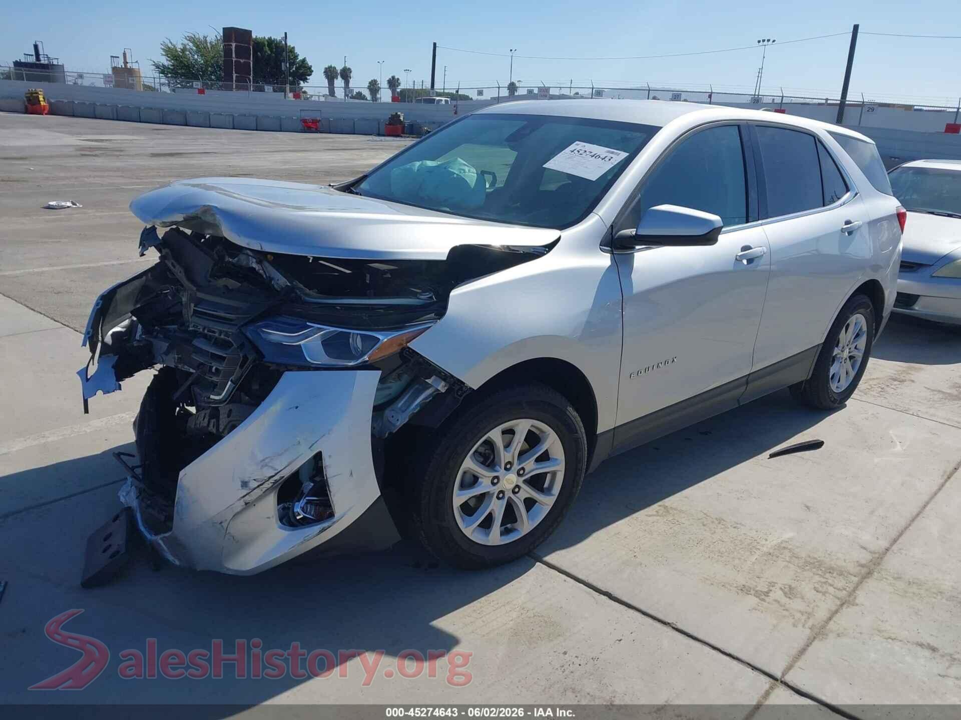 2020 CHEVROLET EQUINOX VIN 3GNAXKEV2LS679922, front view