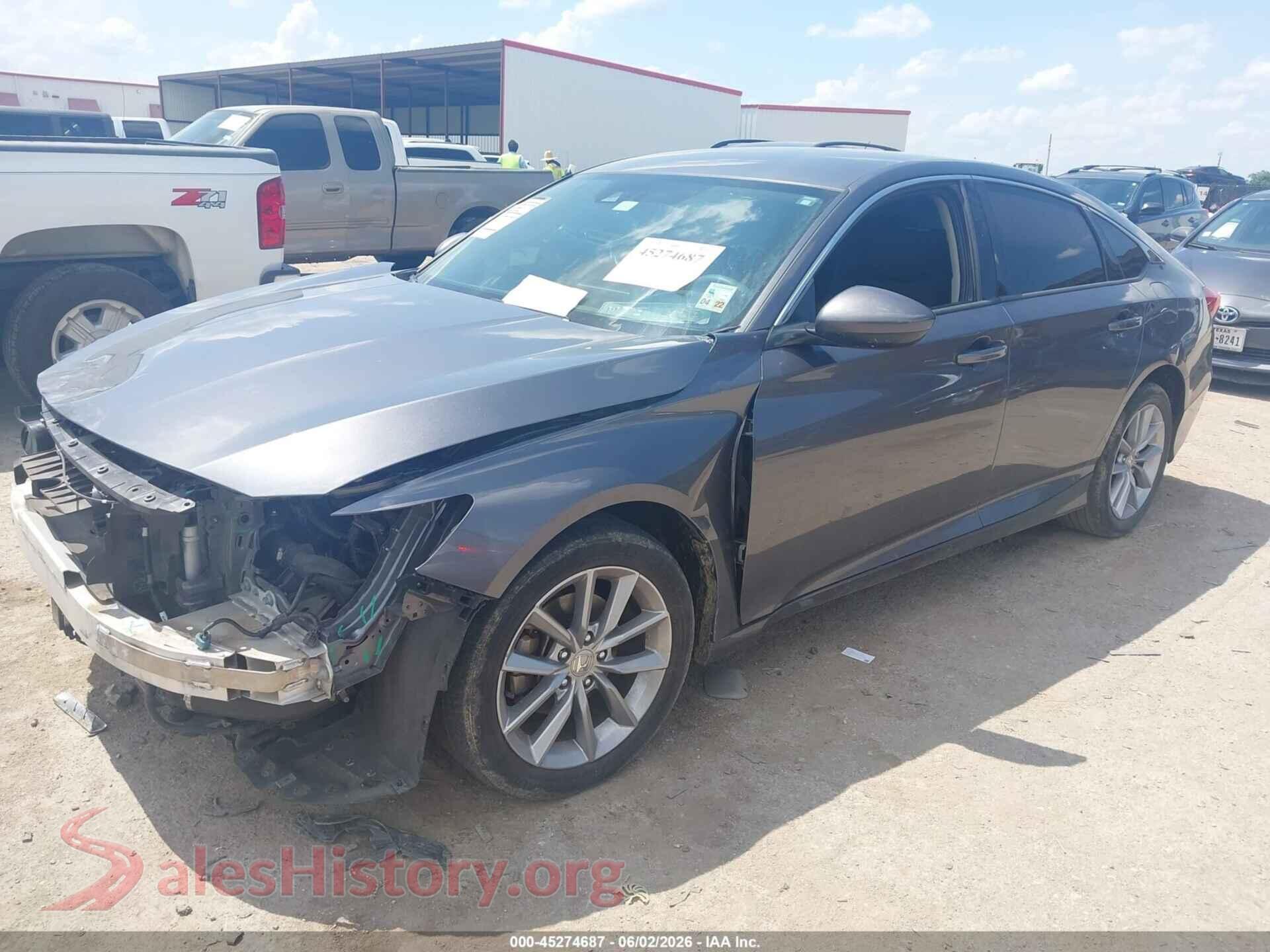 2021 HONDA ACCORD VIN 1HGCV1F17MA062050, front view