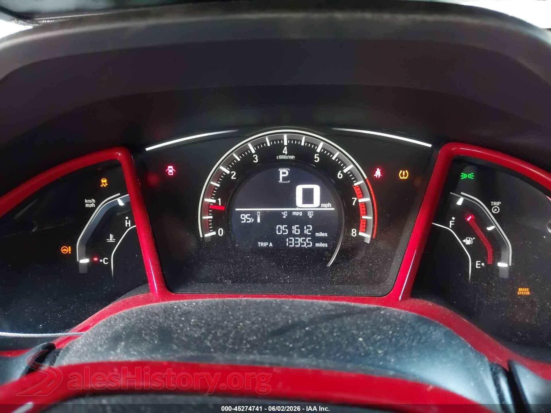 2018 HONDA CIVIC VIN SHHFK7H26JU238018, passenger side view