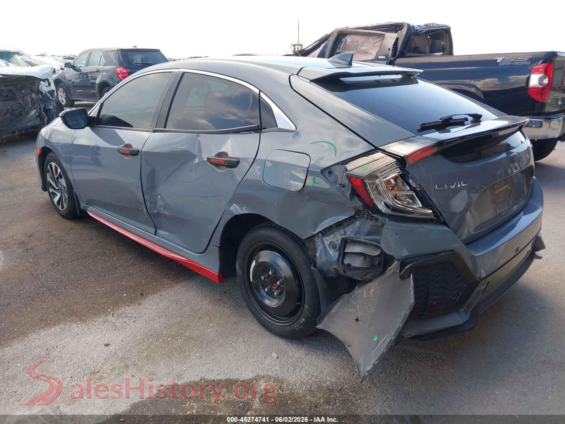 2018 HONDA CIVIC VIN SHHFK7H26JU238018, driver side view