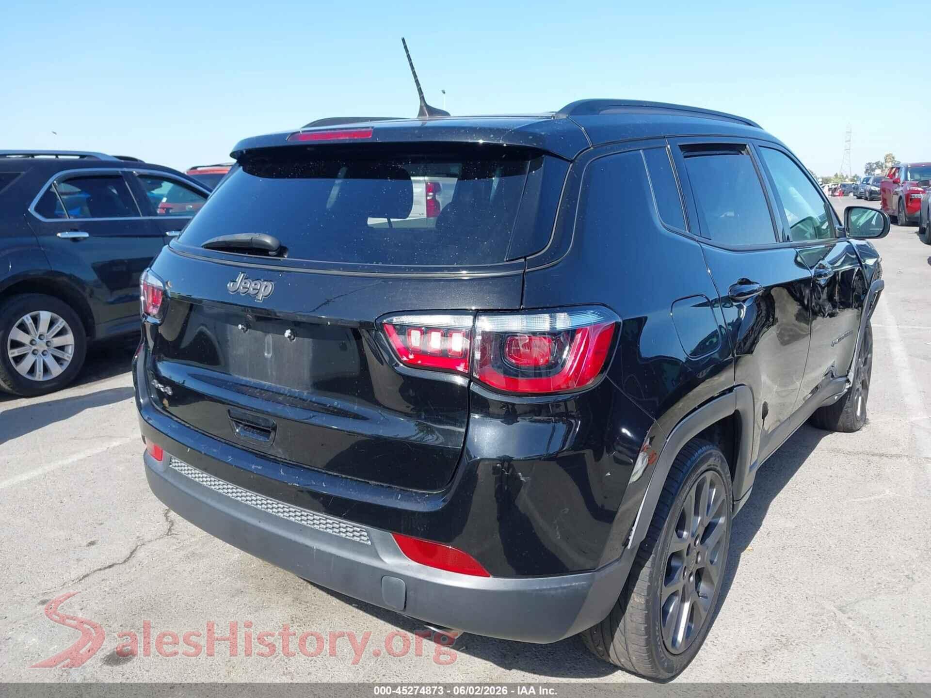 2021 JEEP COMPASS VIN 3C4NJDEB6MT592954, rear driver side