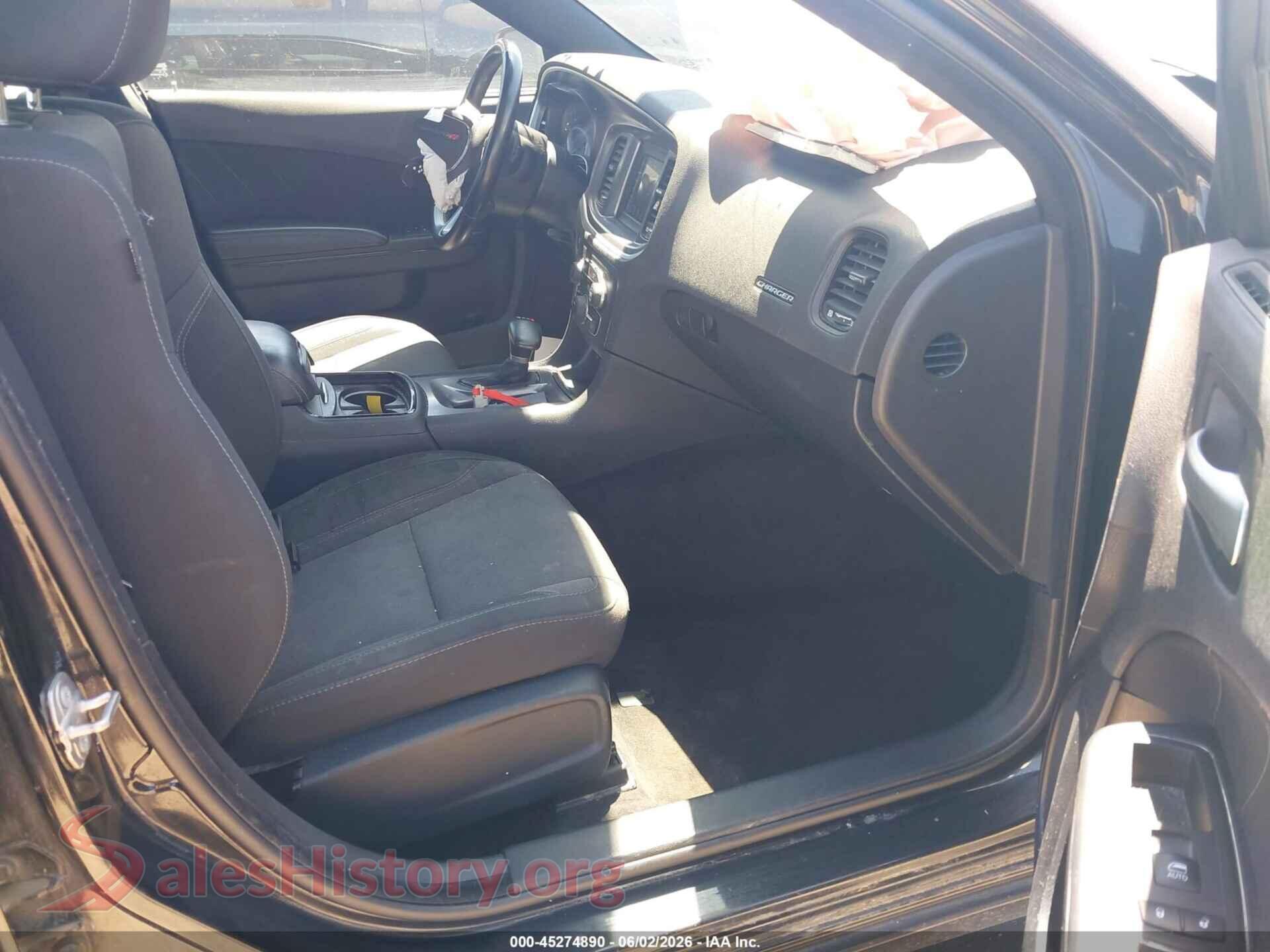2019 DODGE CHARGER VIN 2C3CDXBG9KH500617, rear view