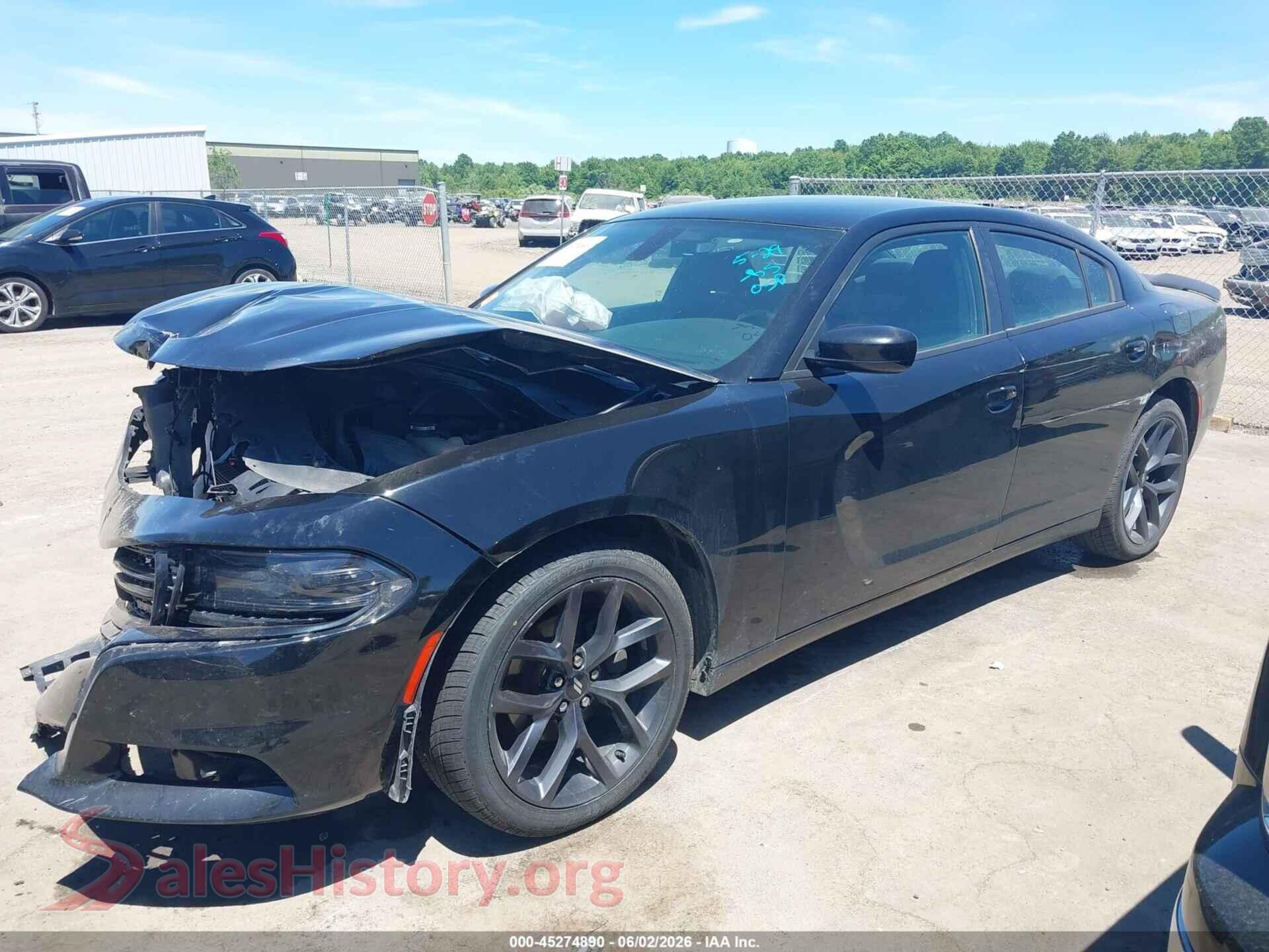 2019 DODGE CHARGER VIN 2C3CDXBG9KH500617, front view