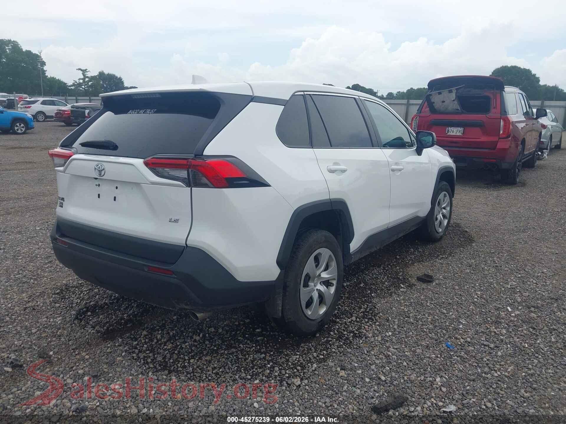2022 TOYOTA RAV4 VIN 2T3H1RFV1NC181699, rear driver side