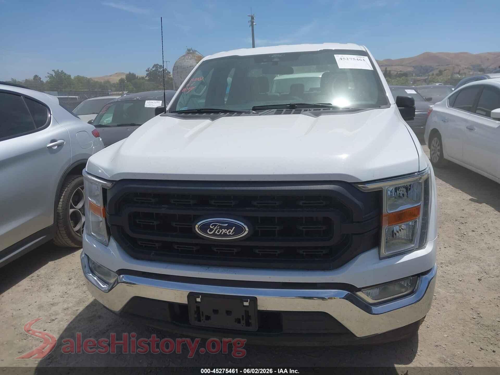 2022 FORD F-150 VIN 1FTEW1CPXNKD57961, rear passenger side