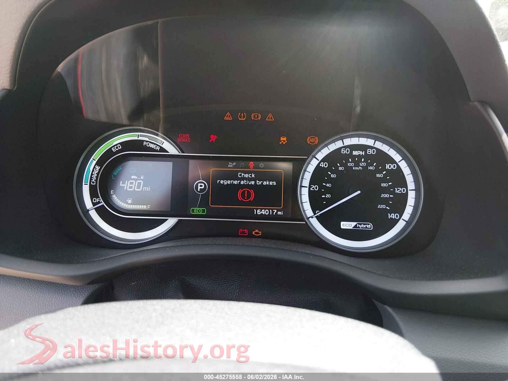 2019 KIA NIRO VIN KNDCC3LC7K5281649, passenger side view