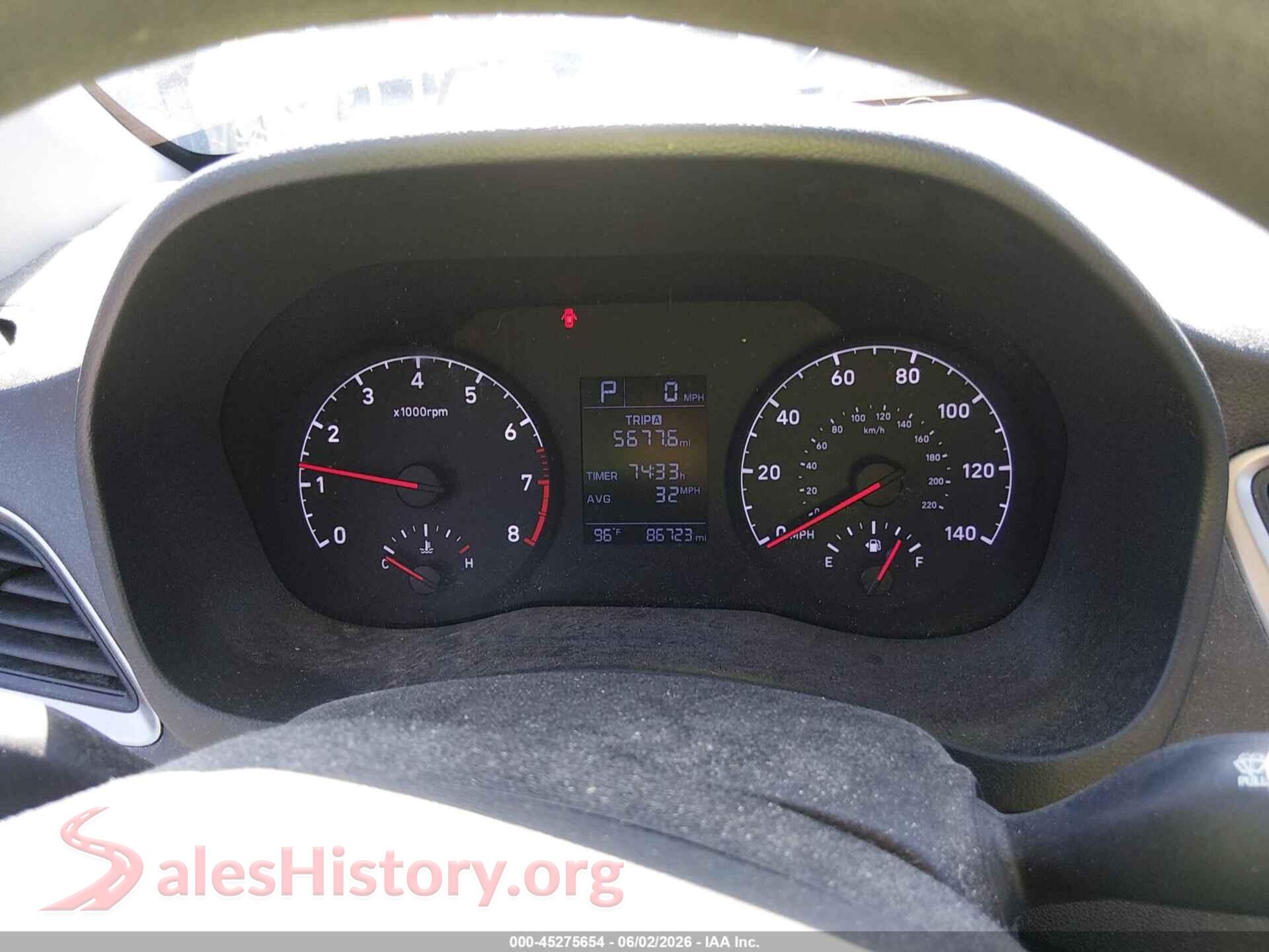 2019 HYUNDAI ACCENT VIN 3KPC24A37KE044918, passenger side view