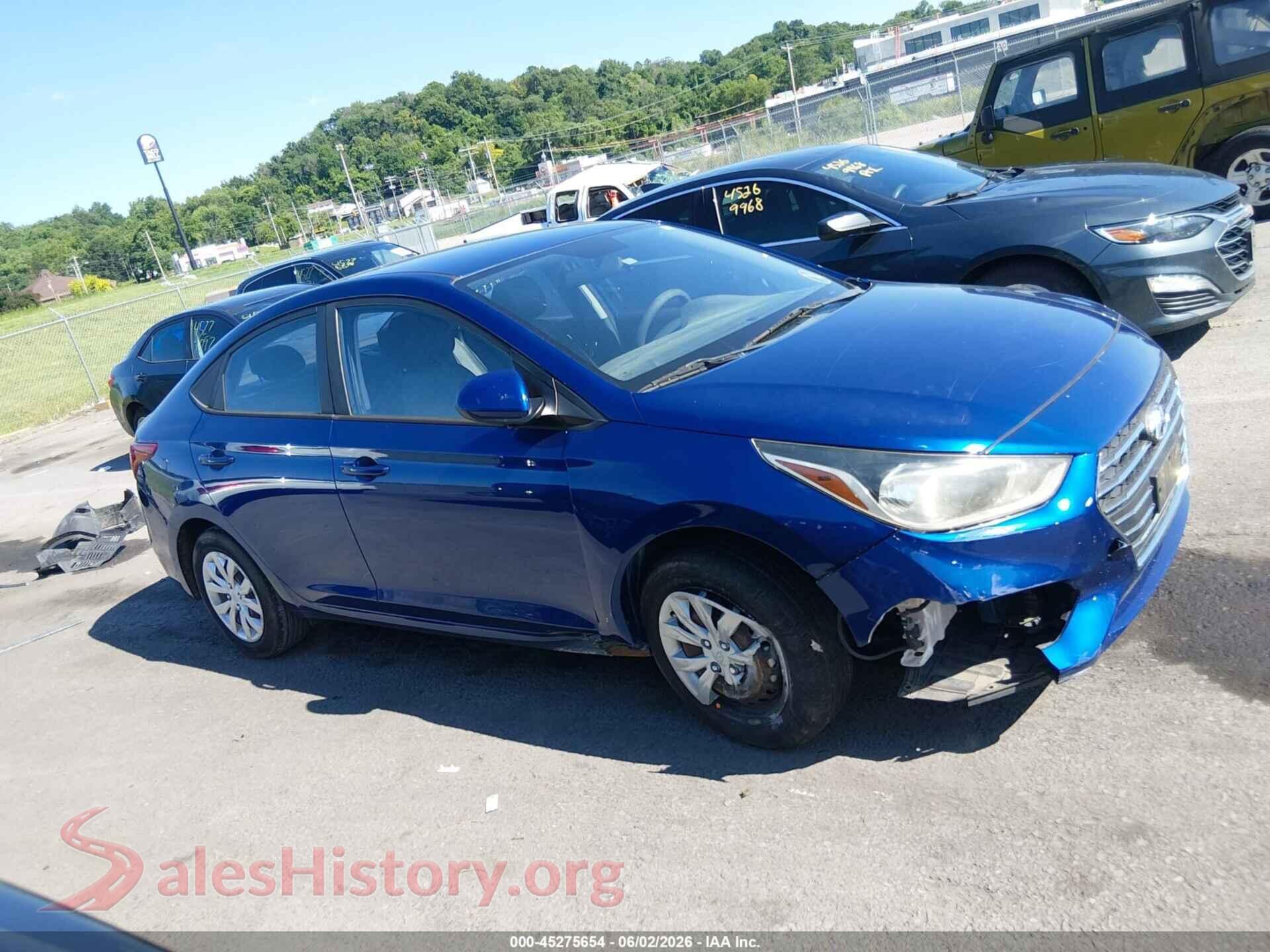2019 HYUNDAI ACCENT VIN 3KPC24A37KE044918, rear passenger side
