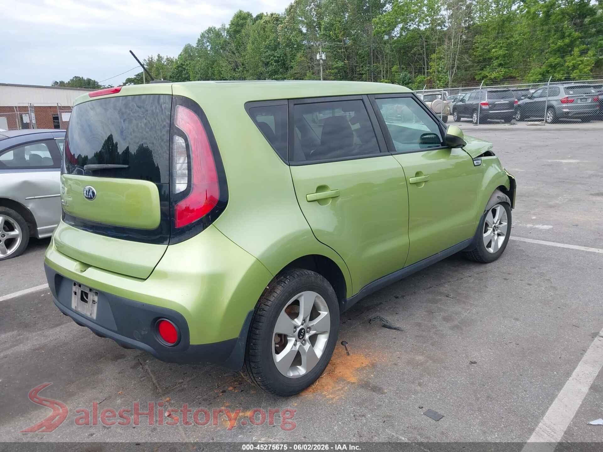 2018 KIA SOUL VIN KNDJN2A22J7888082, rear driver side
