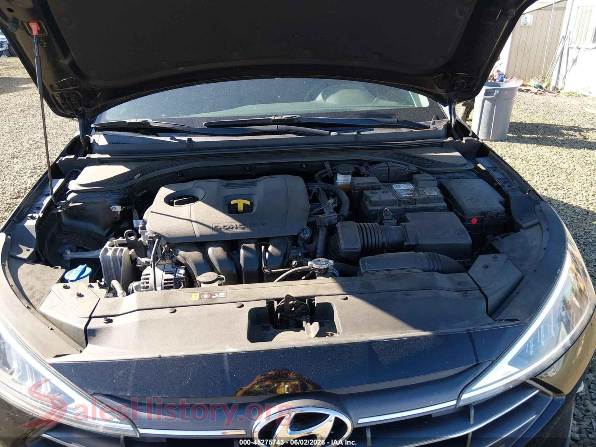 2020 HYUNDAI ELANTRA VIN 5NPD84LF0LH565292, interior dashboard