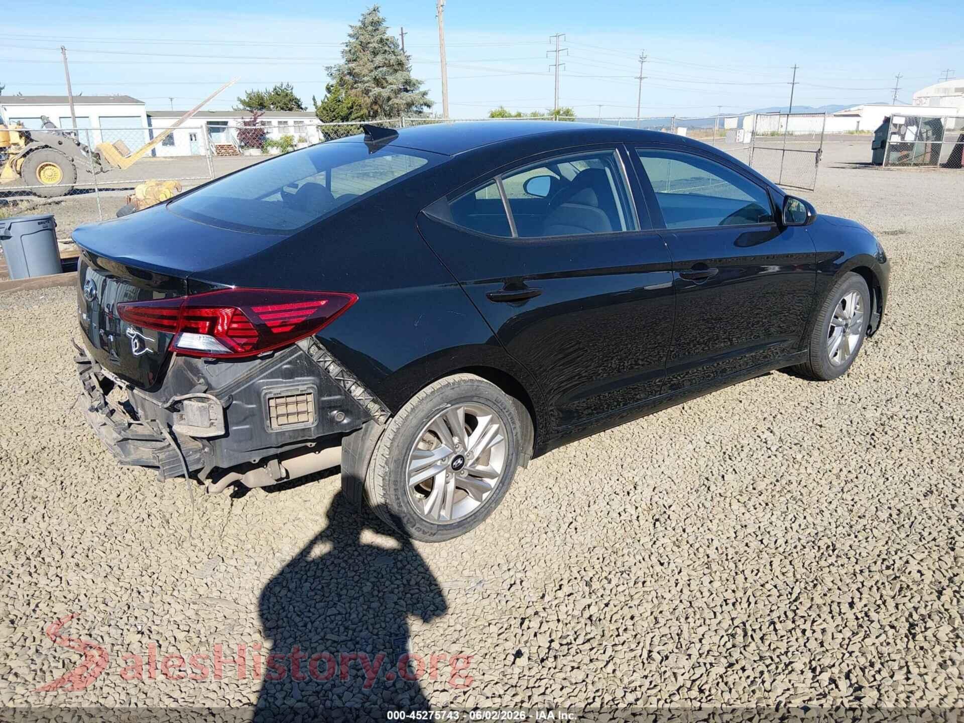 2020 HYUNDAI ELANTRA VIN 5NPD84LF0LH565292, rear driver side