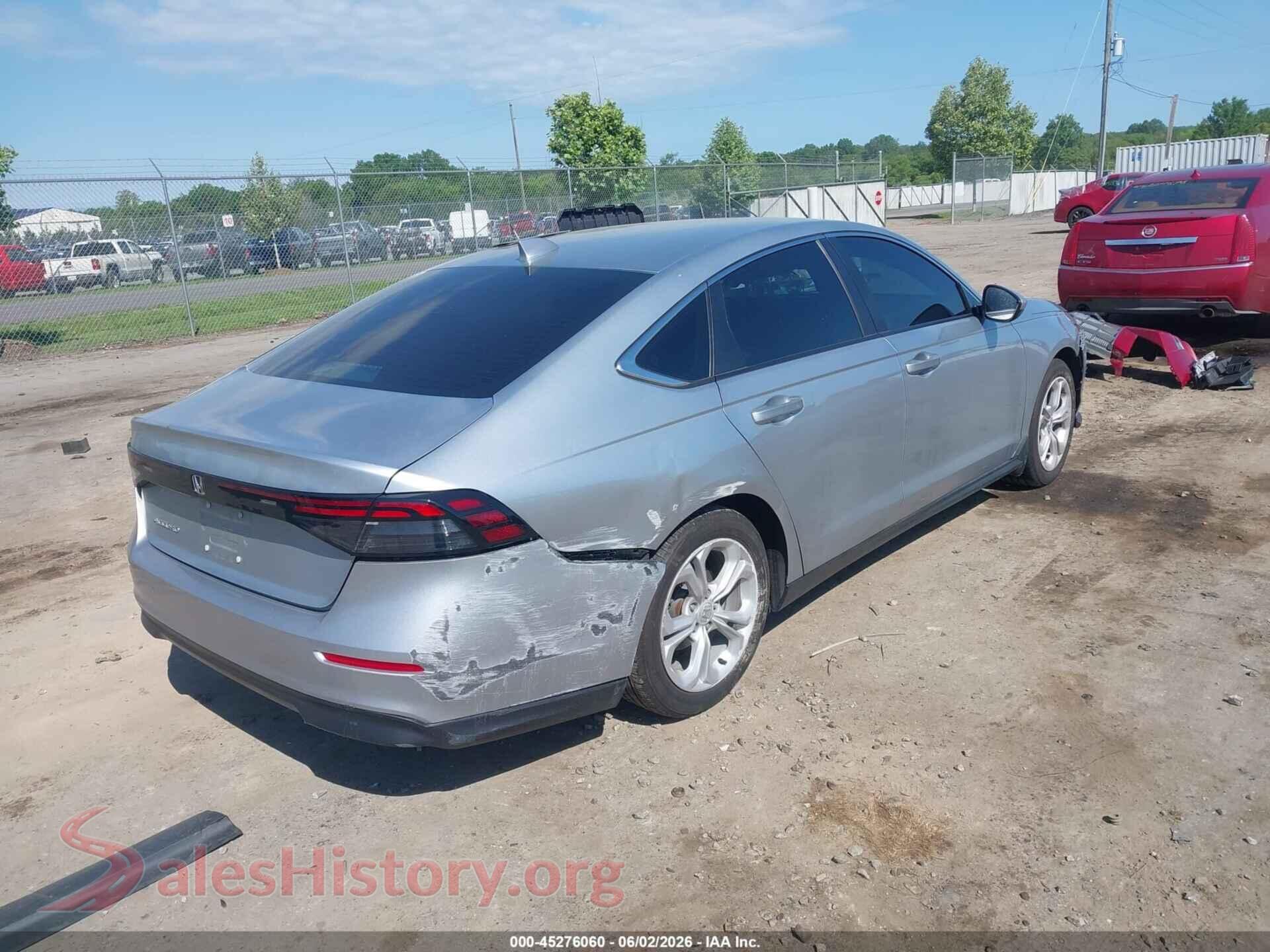2025 HONDA ACCORD VIN 1HGCY1F26SA047617, rear driver side