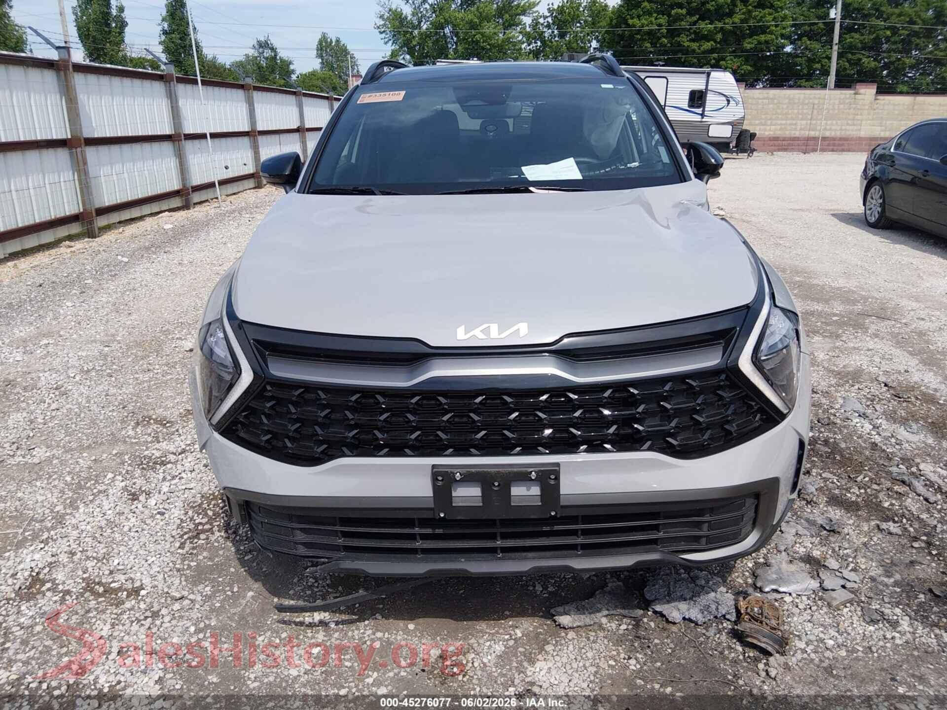 2023 KIA SPORTAGE VIN 5XYK6CAF5PG107223, damage close-up