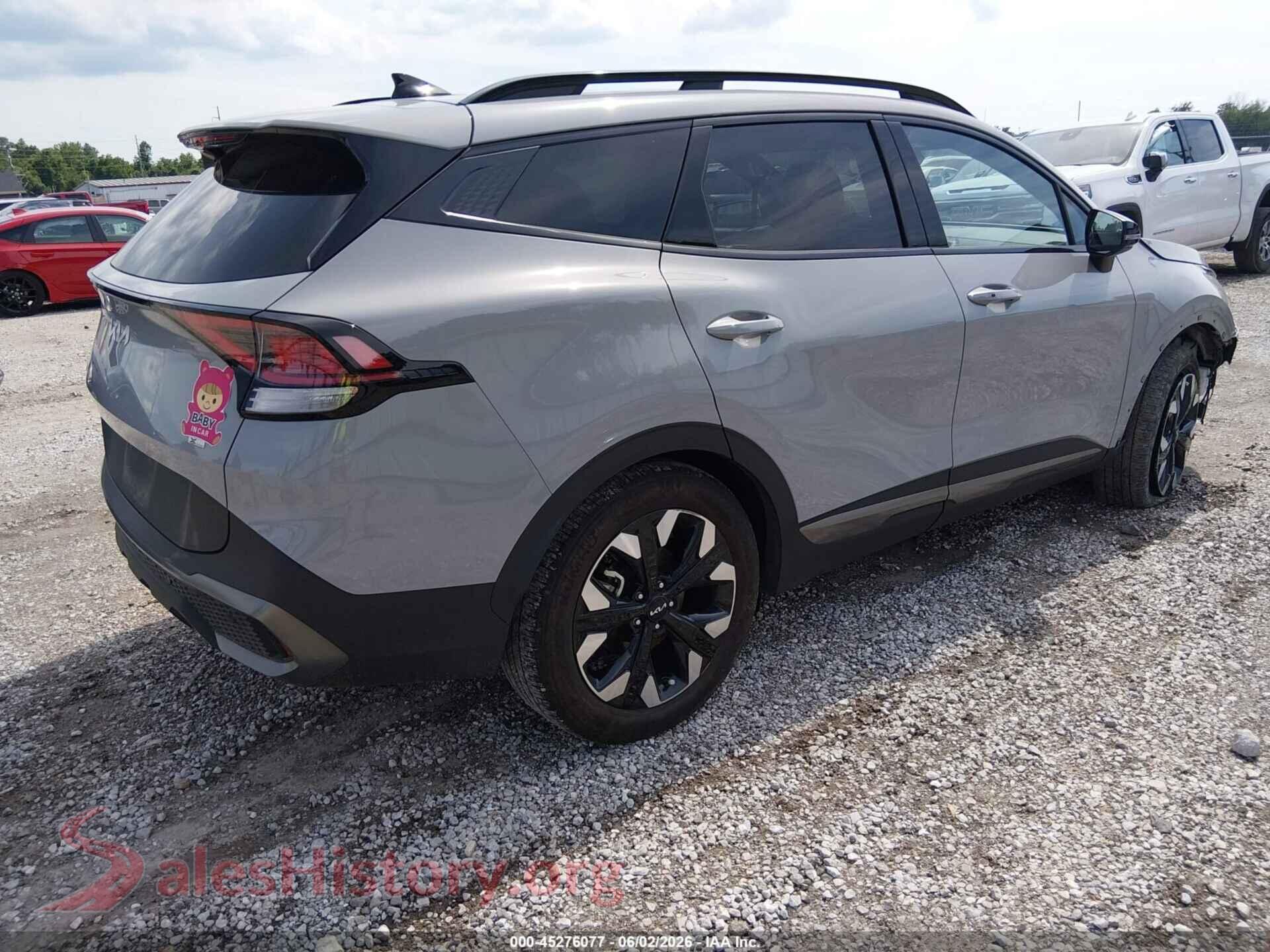 2023 KIA SPORTAGE VIN 5XYK6CAF5PG107223, rear driver side
