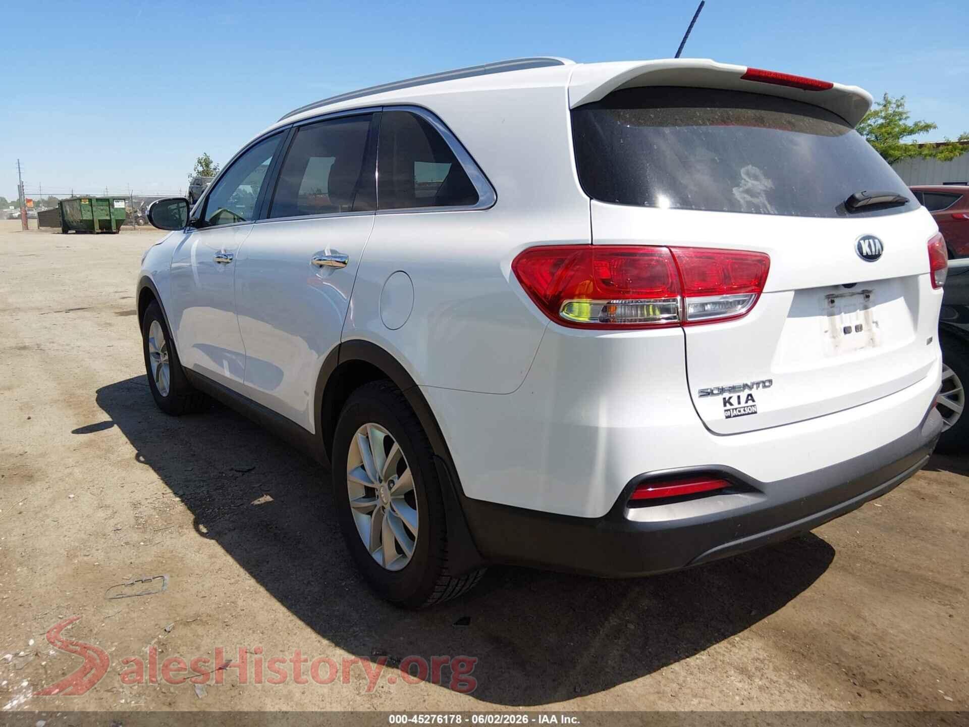 2017 KIA SORENTO VIN 5XYPG4A39HG277892, driver side view