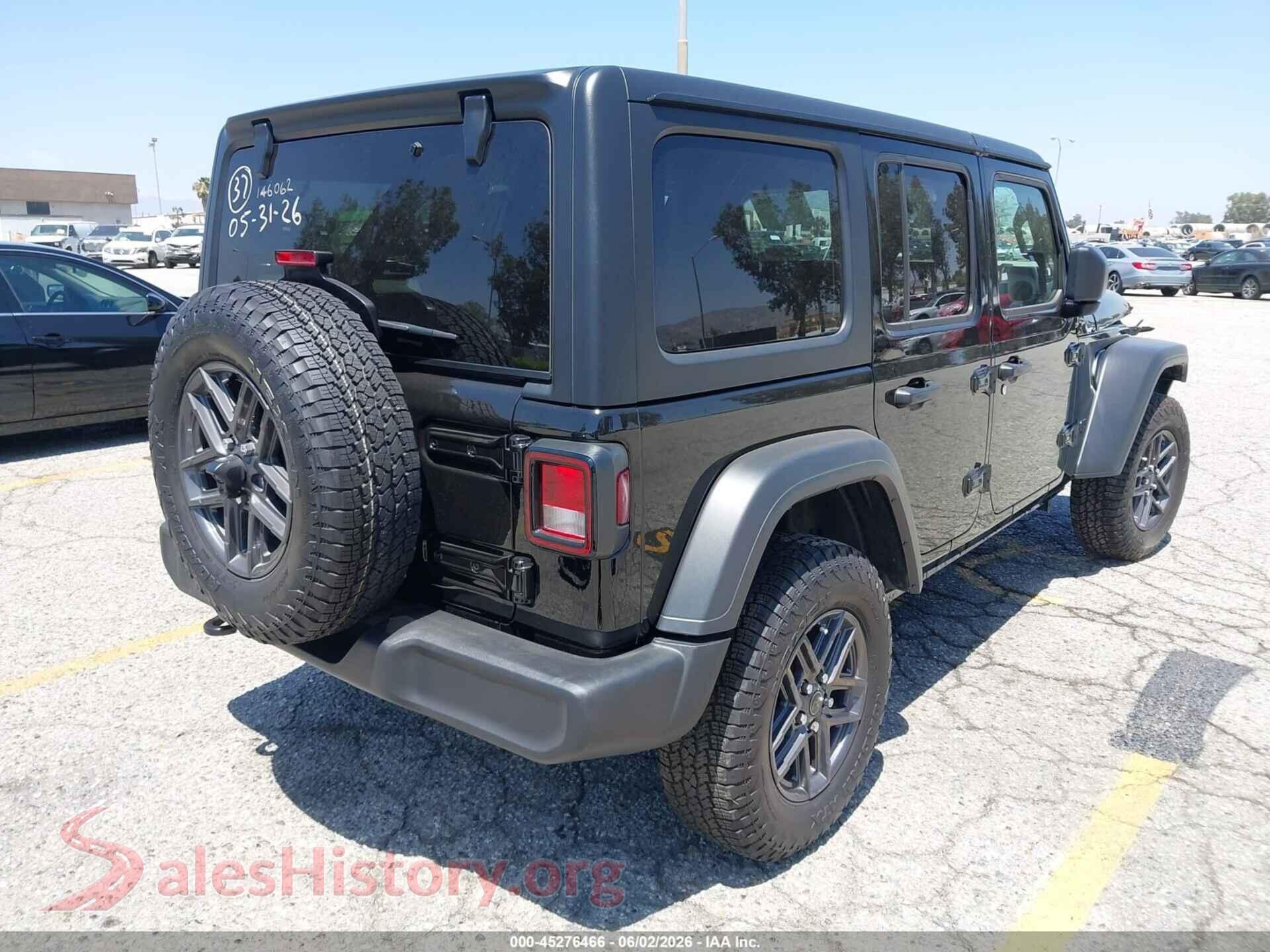 2026 JEEP WRANGLER VIN 1C4PJXDN1TW191410, rear driver side