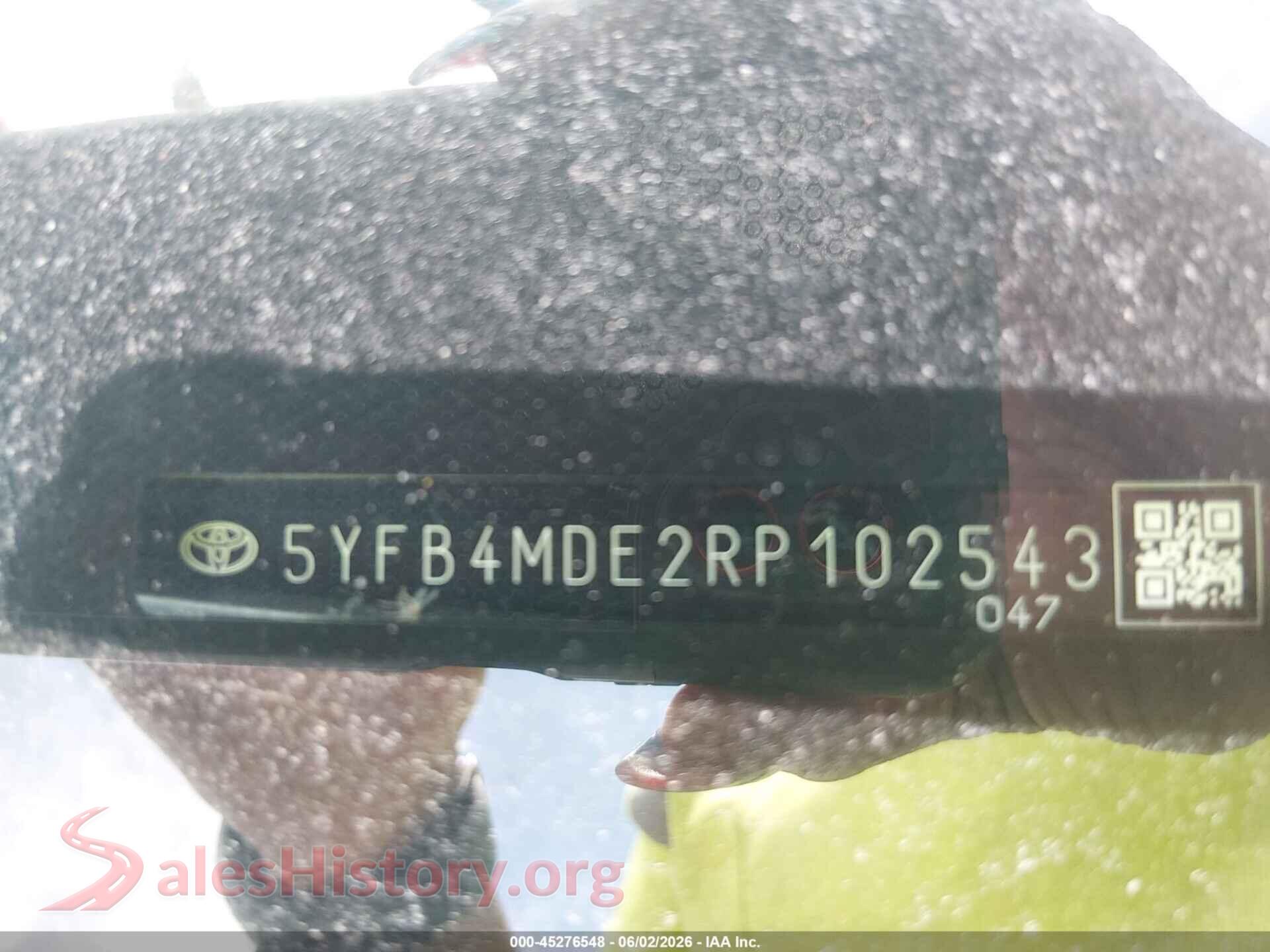2024 TOYOTA COROLLA VIN 5YFB4MDE2RP102543, engine bay