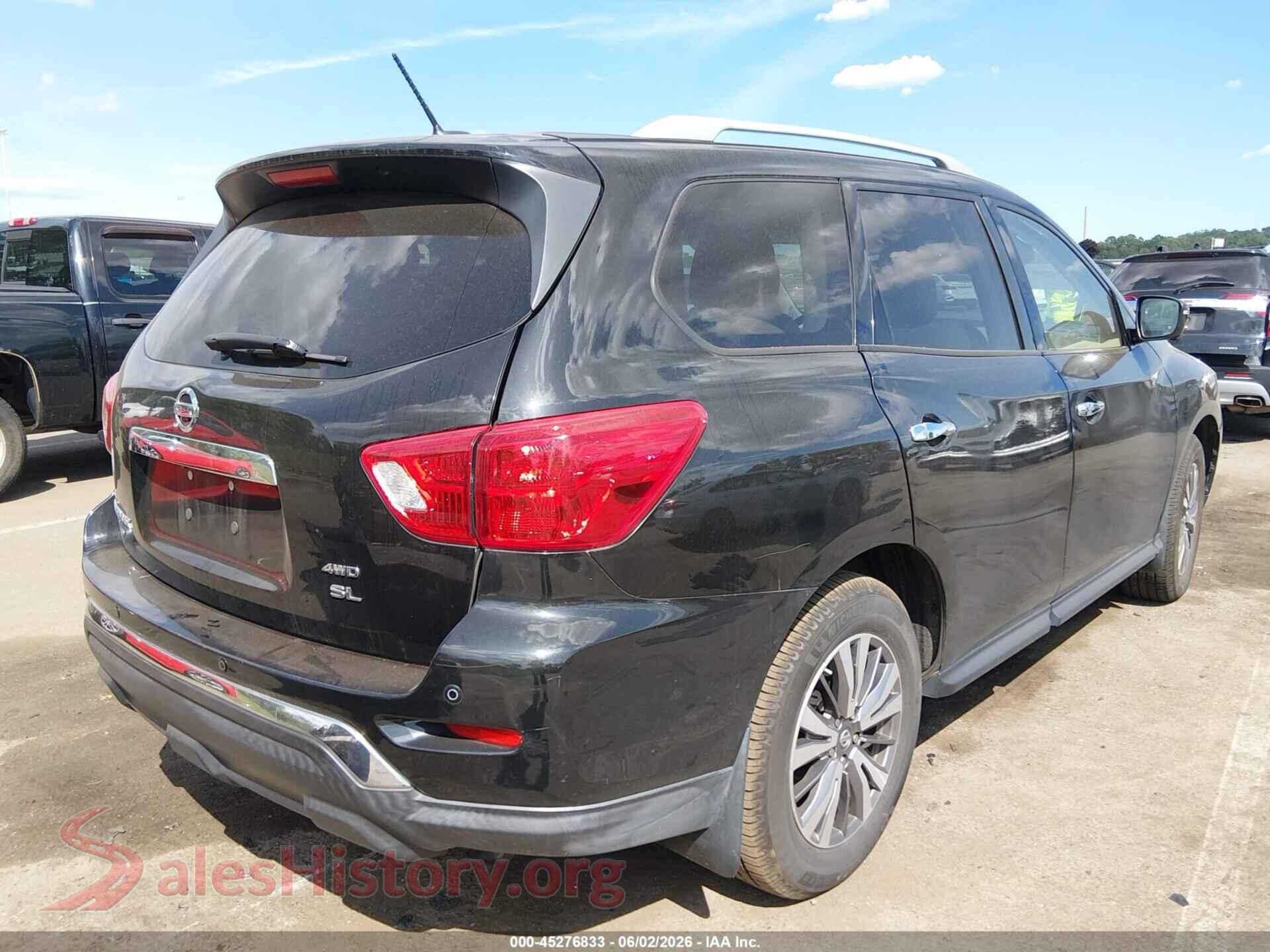 2018 NISSAN PATHFINDER VIN 5N1DR2MM1JC674105, rear driver side