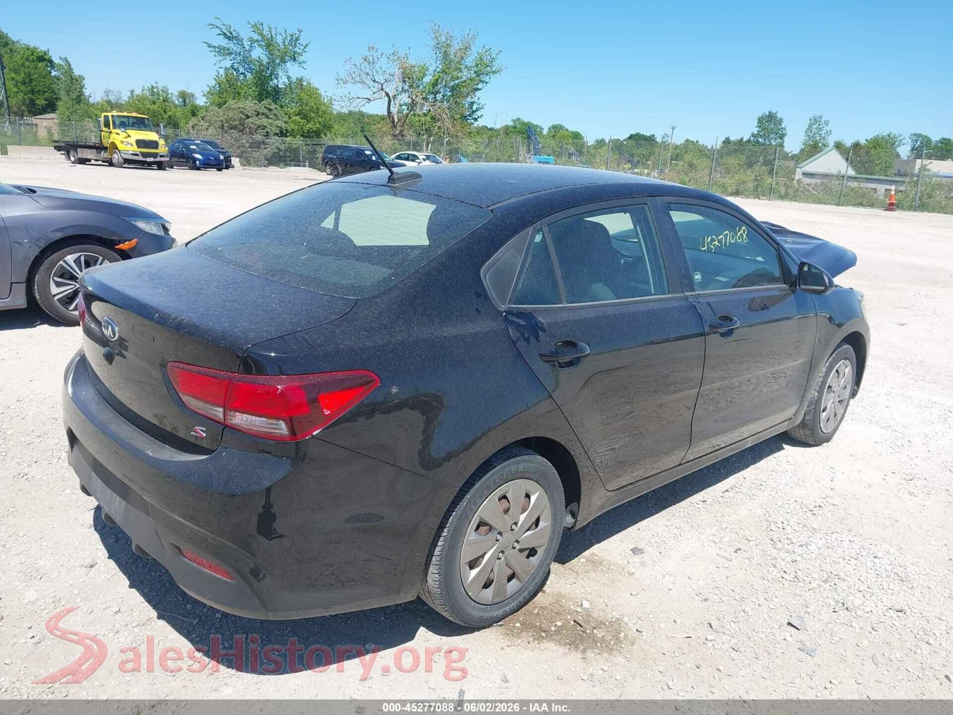 2019 KIA RIO VIN 3KPA24AB1KE205150, rear driver side