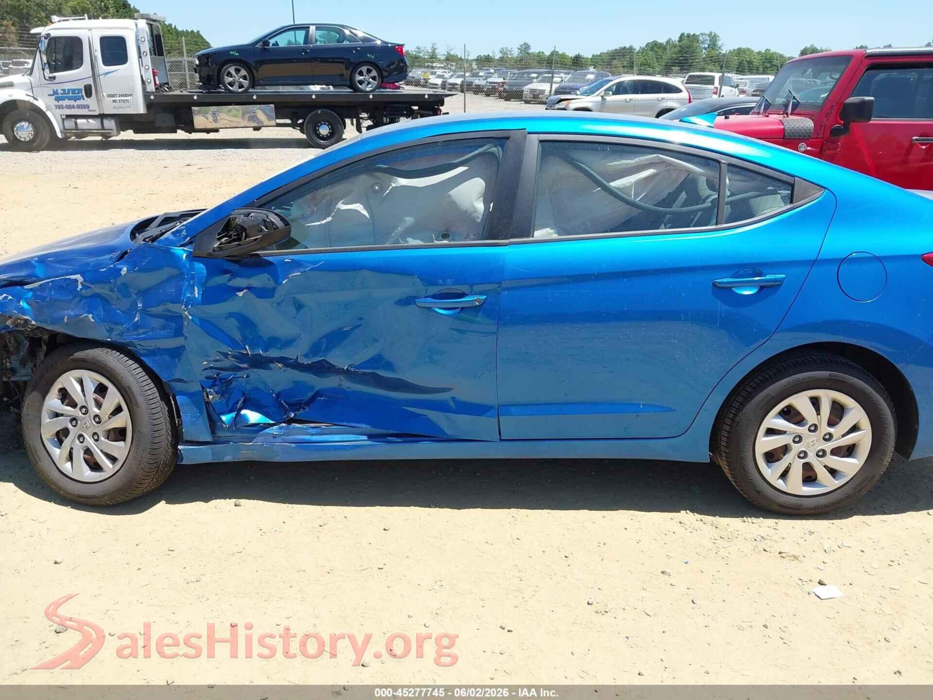 2017 HYUNDAI ELANTRA VIN 5NPD74LF5HH103028, auction photo 14