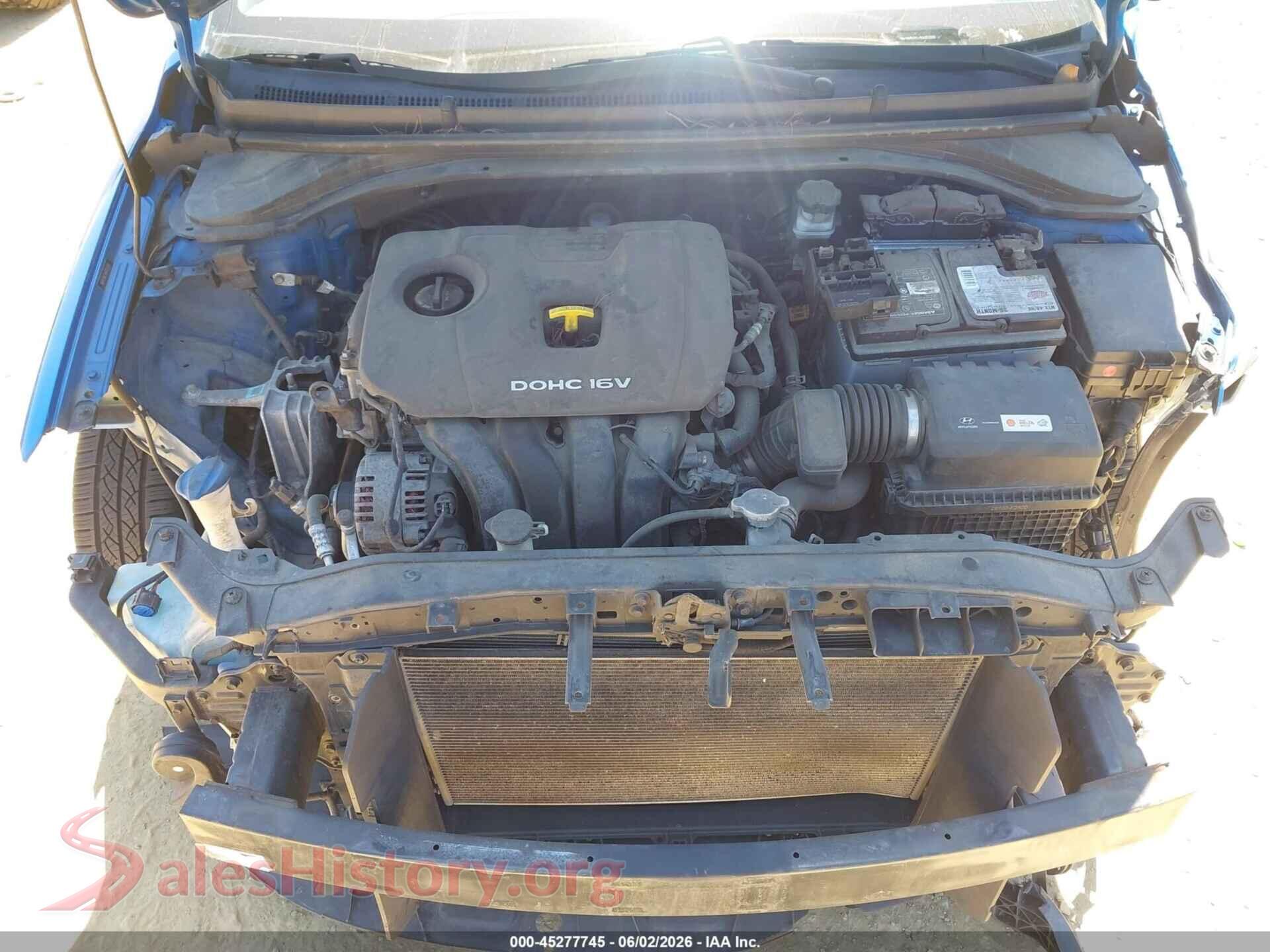 2017 HYUNDAI ELANTRA VIN 5NPD74LF5HH103028, interior dashboard