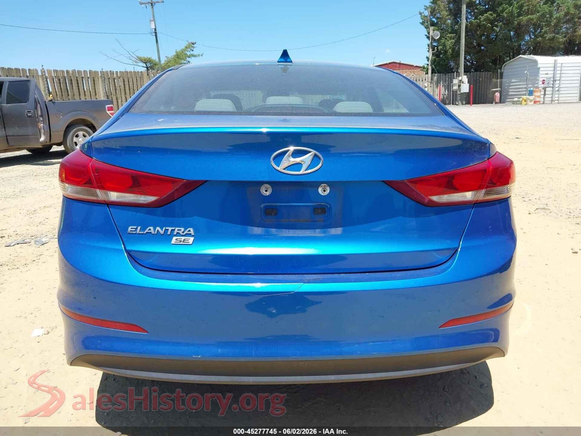 2017 HYUNDAI ELANTRA VIN 5NPD74LF5HH103028, auction photo 16