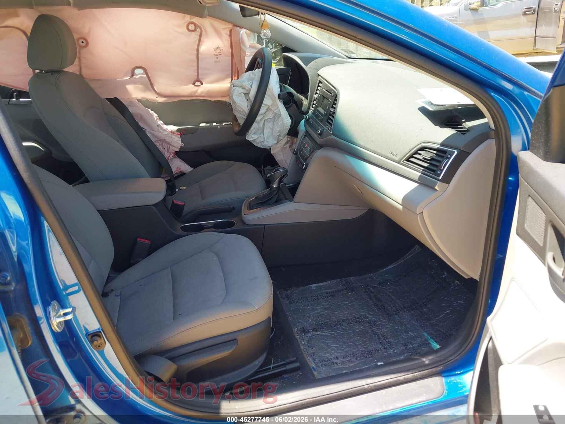 2017 HYUNDAI ELANTRA VIN 5NPD74LF5HH103028, rear view