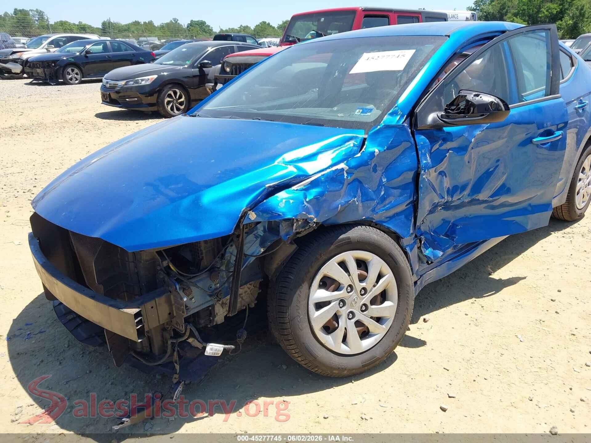 2017 HYUNDAI ELANTRA VIN 5NPD74LF5HH103028, rear passenger side