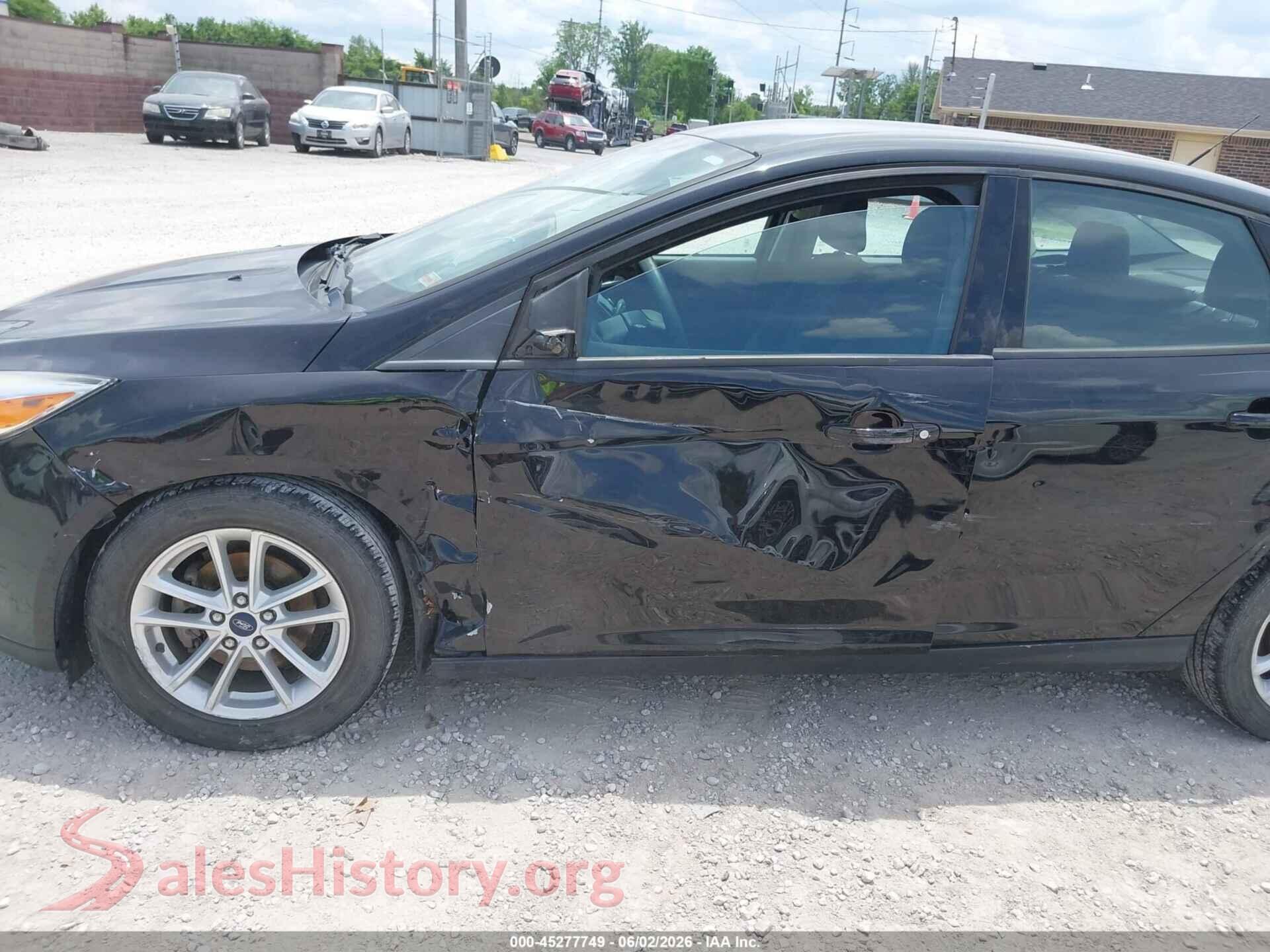 2018 FORD FOCUS VIN 1FADP3F26JL327502, rear passenger side