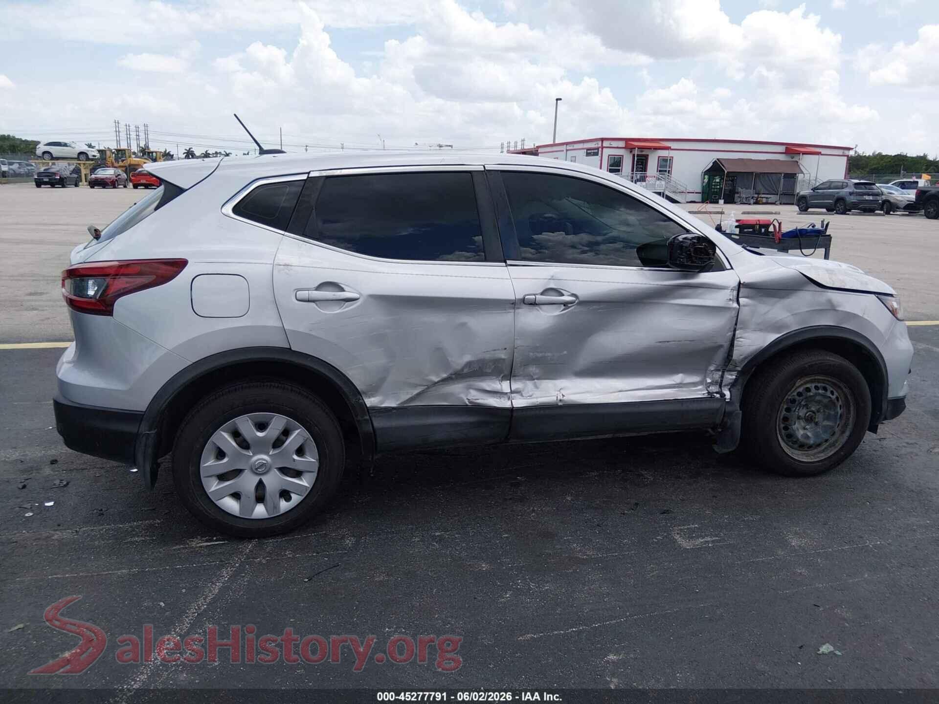 2020 NISSAN ROGUE SPORT VIN JN1BJ1CV3LW255331, rear passenger side