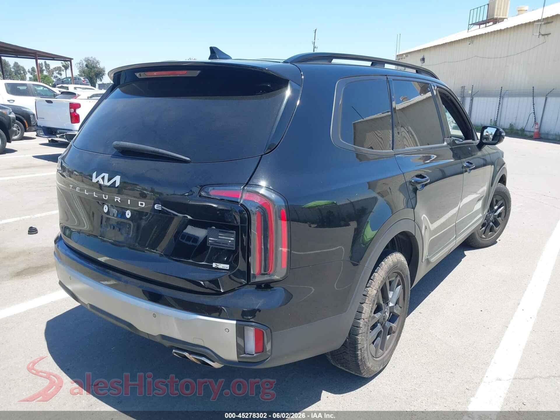 2023 KIA TELLURIDE VIN 5XYP5DGC6PG391408, rear driver side