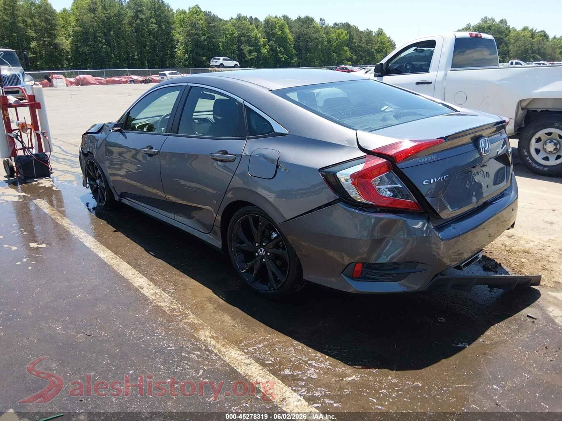 2019 HONDA CIVIC VIN 19XFC2E81KE005861, driver side view
