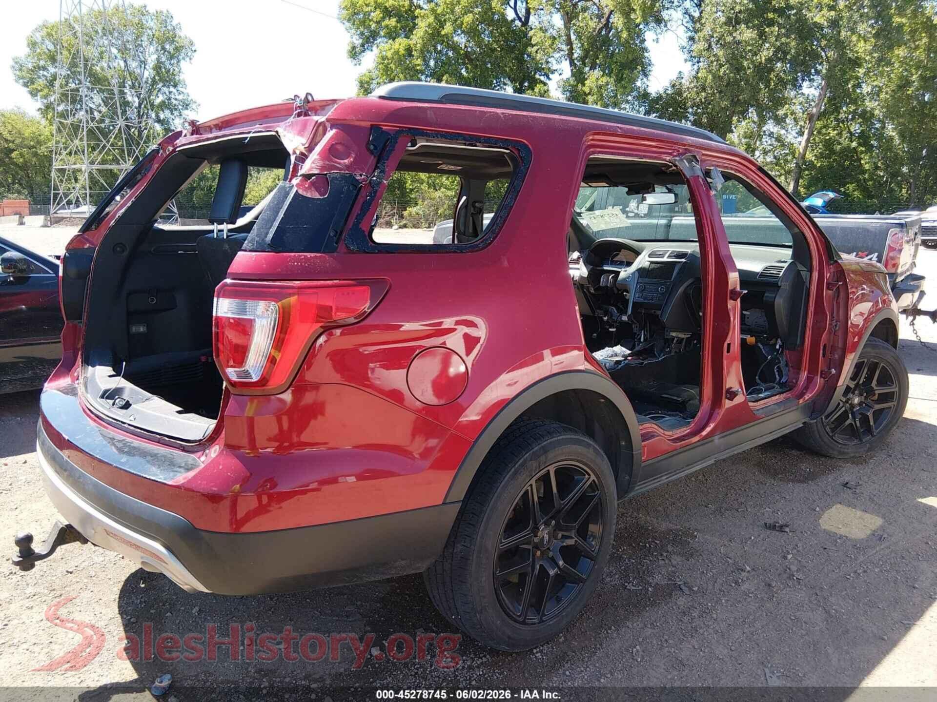 2017 FORD EXPLORER VIN 1FM5K8D8XHGC58684, rear driver side