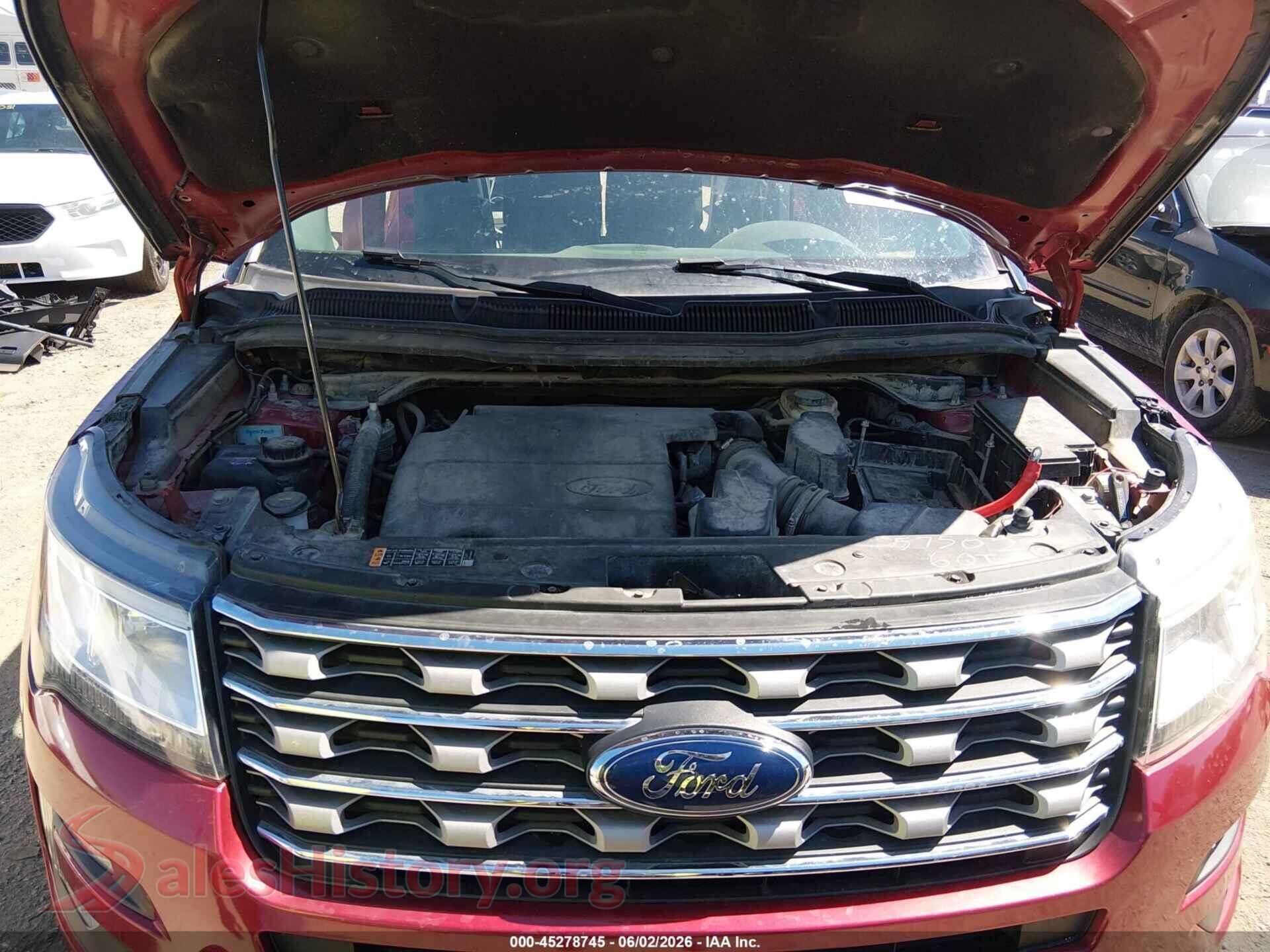 2017 FORD EXPLORER VIN 1FM5K8D8XHGC58684, interior dashboard