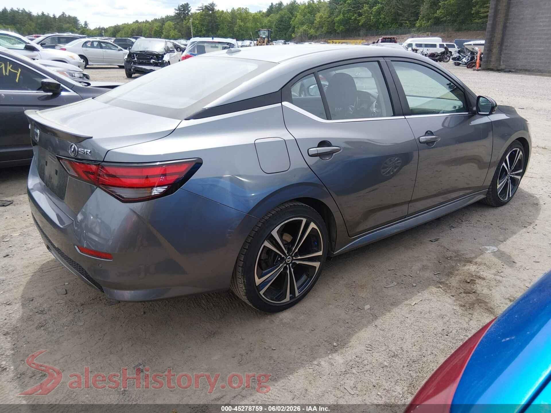 2022 NISSAN SENTRA VIN 3N1AB8DV8NY213622, rear driver side