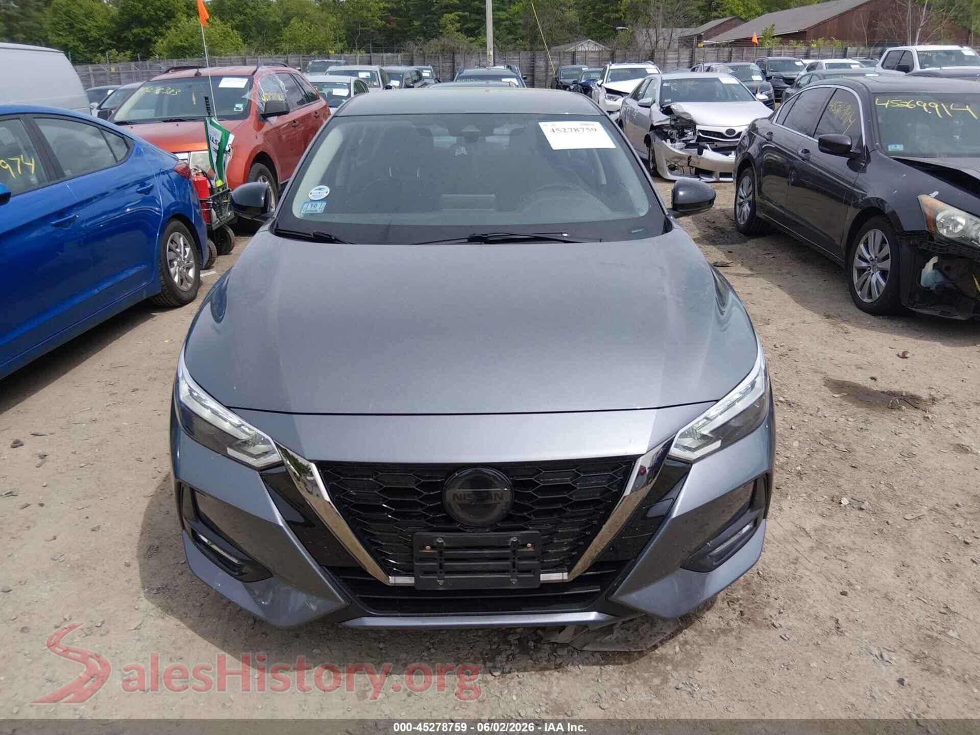 2022 NISSAN SENTRA VIN 3N1AB8DV8NY213622, damage close-up