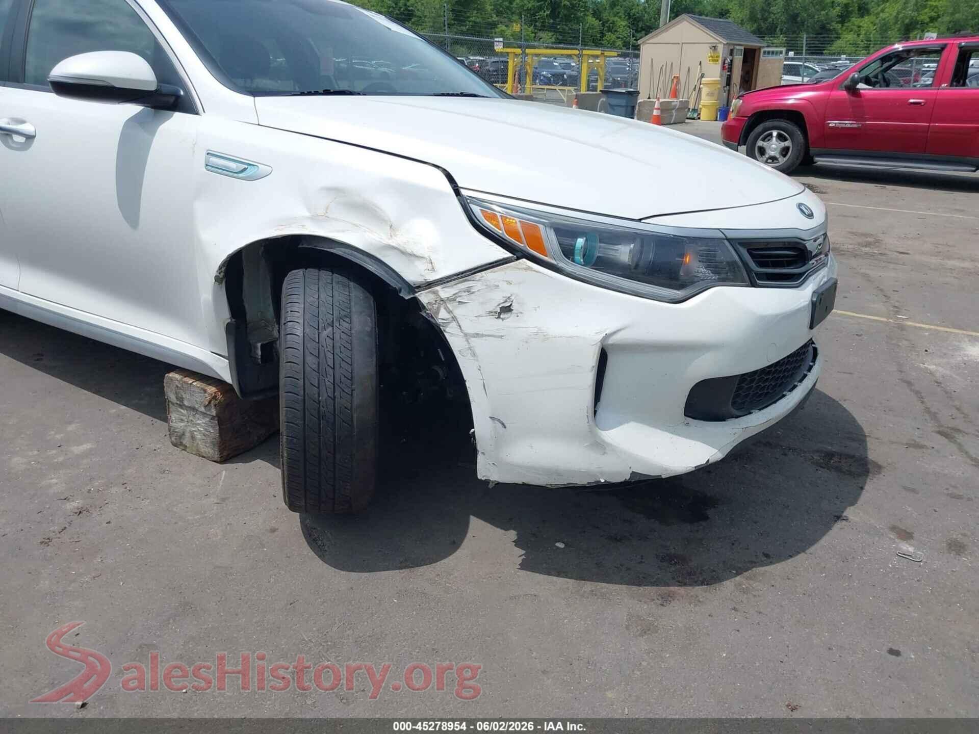 2017 KIA OPTIMA HYBRID VIN KNAGU4LCXH5004617, rear passenger side