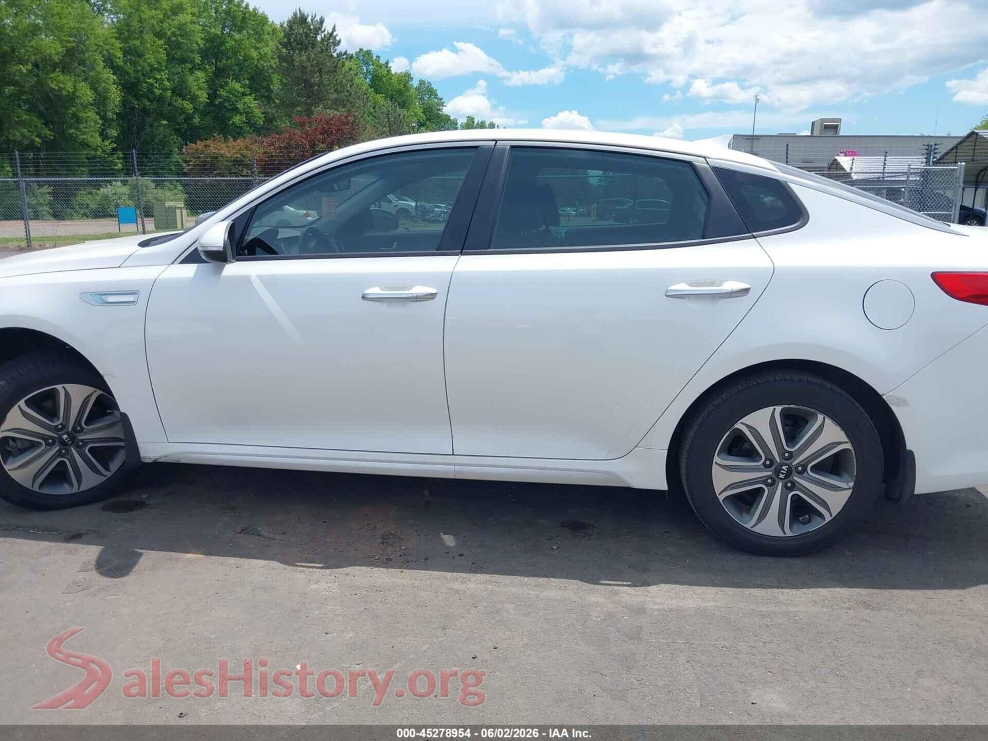 2017 KIA OPTIMA HYBRID VIN KNAGU4LCXH5004617, auction photo 14