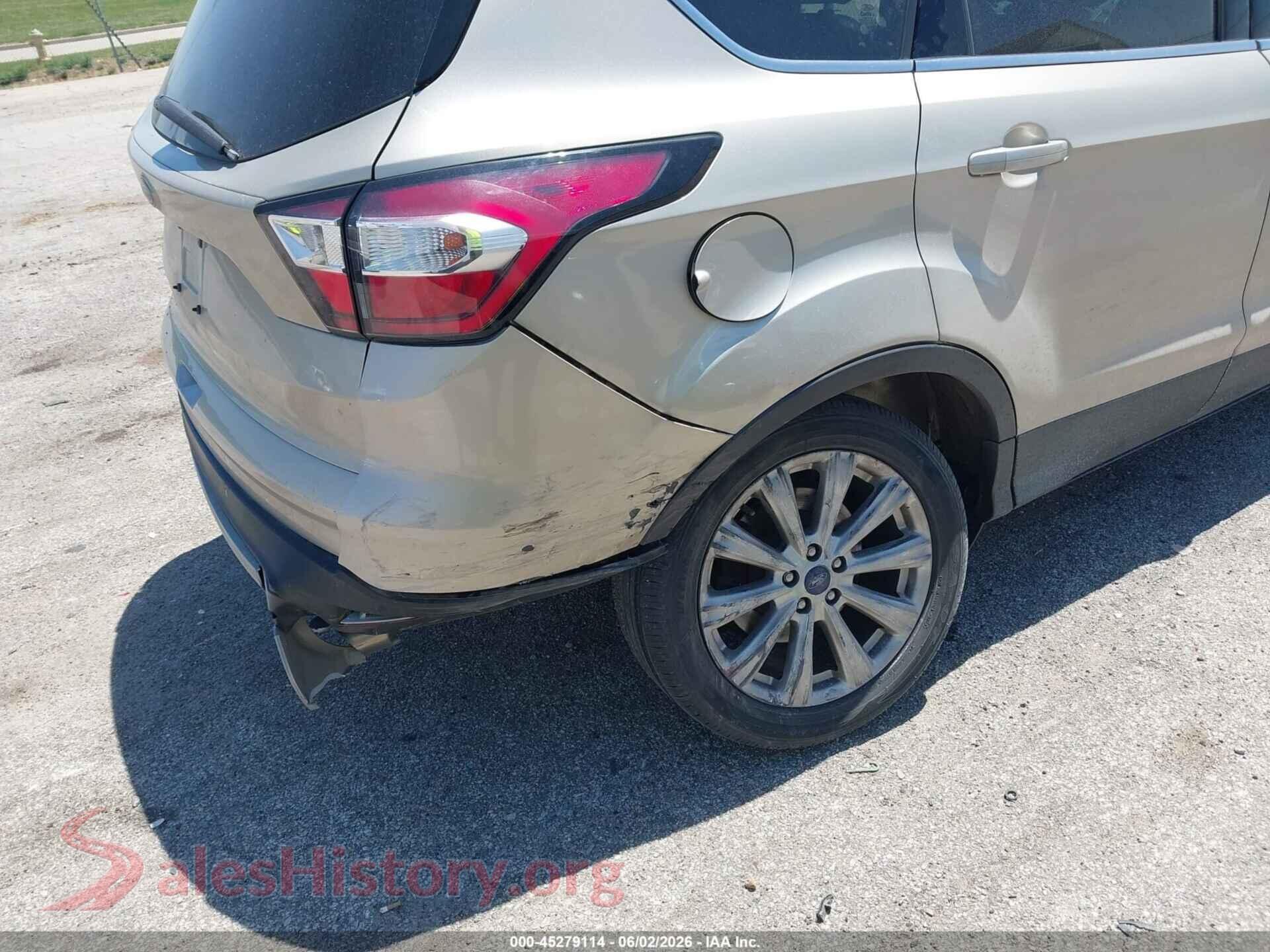 2017 FORD ESCAPE VIN 1FMCU9J95HUE66266, rear passenger side
