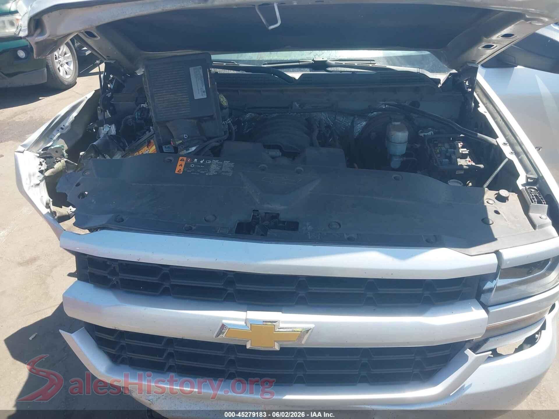 2018 CHEVROLET SILVERADO 1500 VIN 1GCRCPEH3JZ304667, interior dashboard