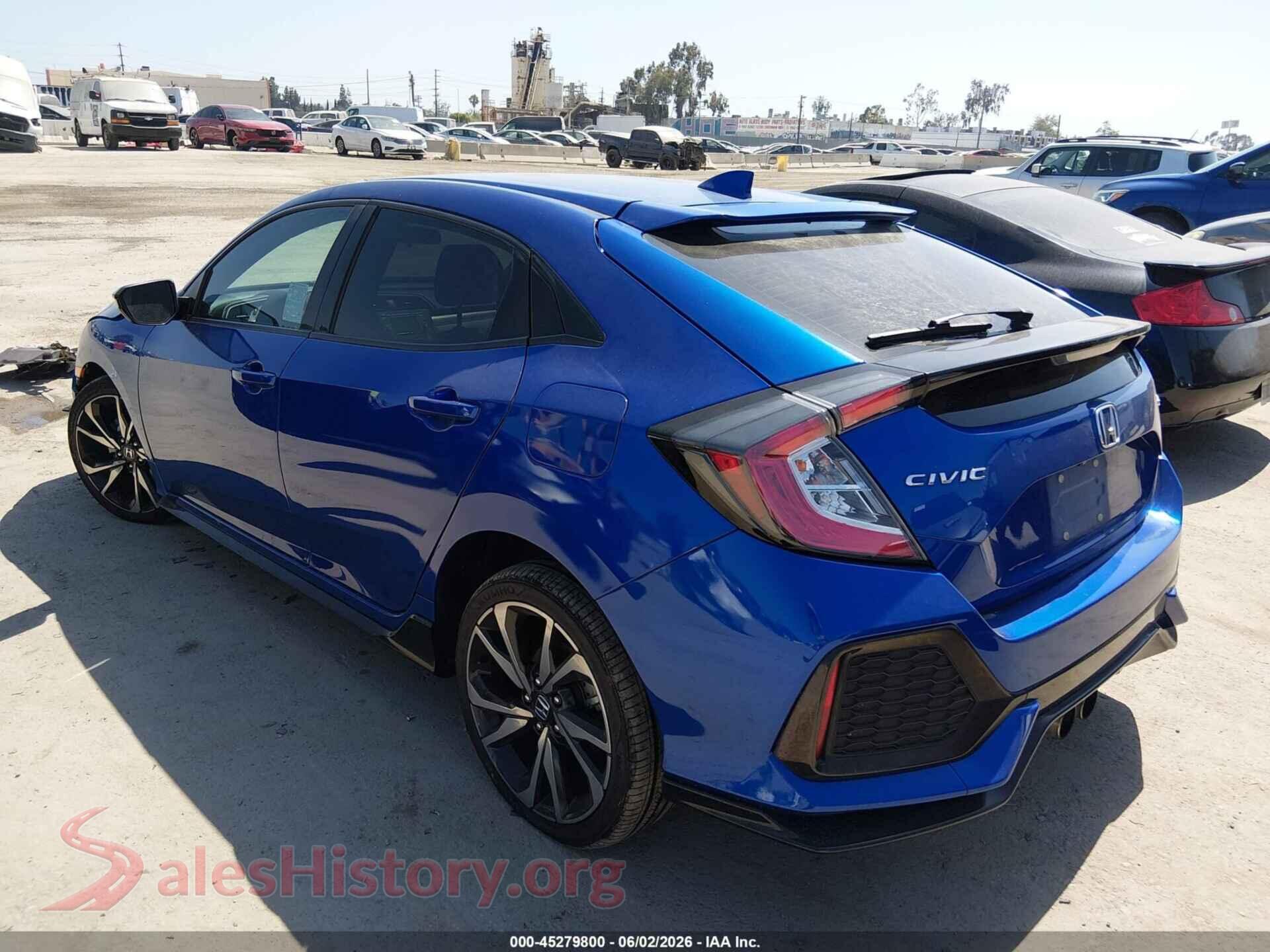2017 HONDA CIVIC VIN SHHFK7H45HU405559, driver side view