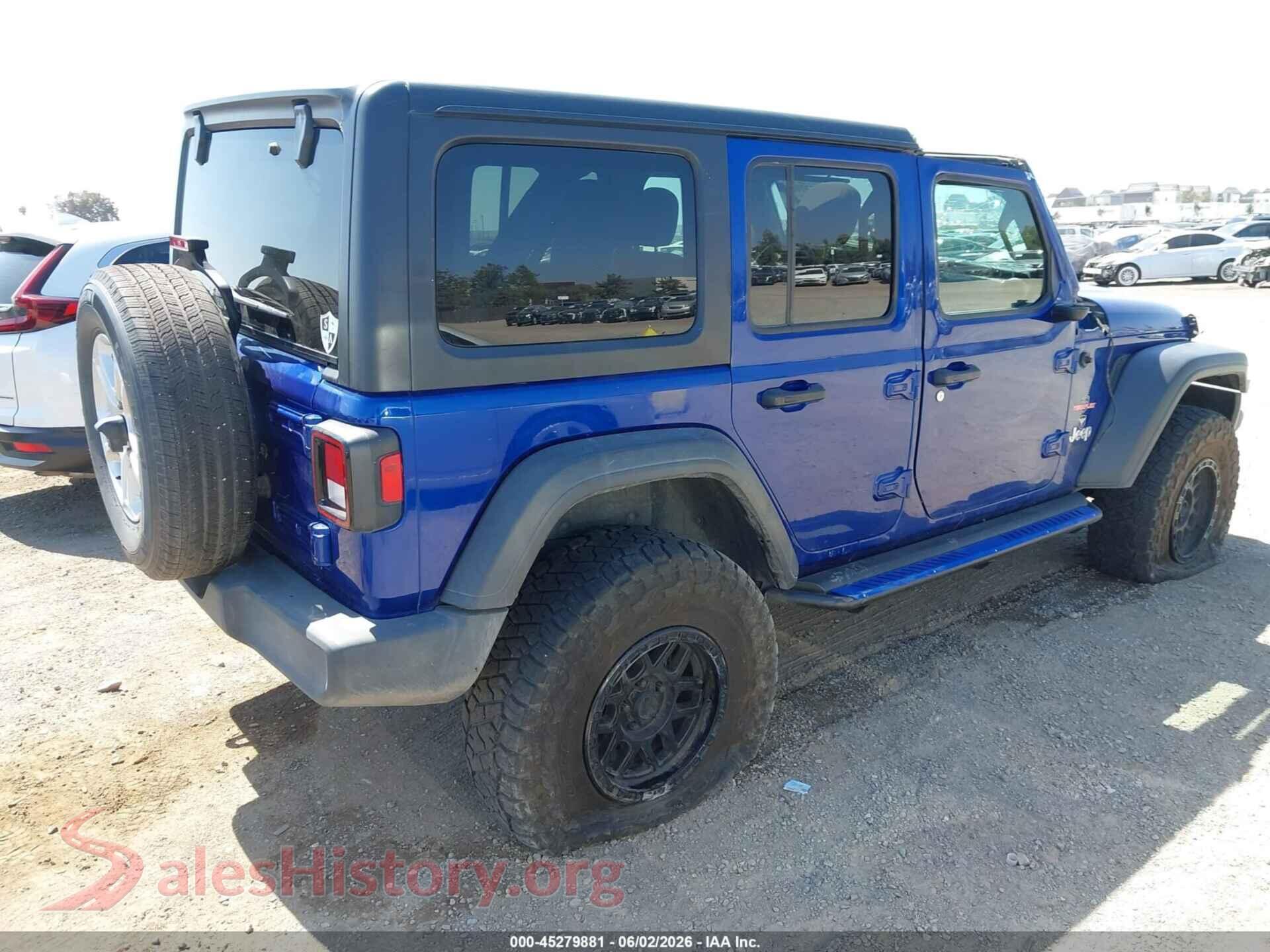 2020 JEEP WRANGLER UNLIMITED VIN 1C4HJXDN9LW269646, rear driver side