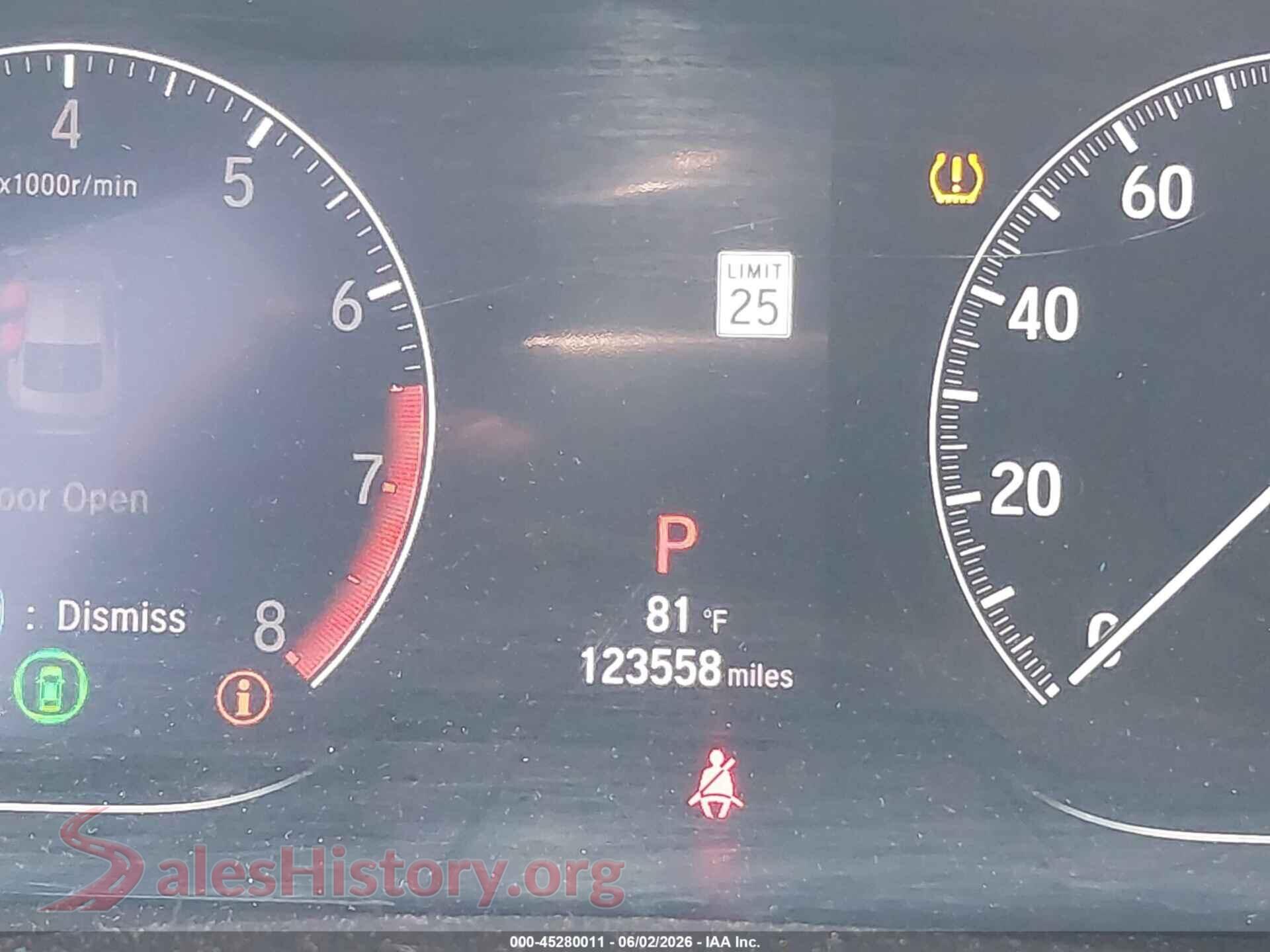 2018 HONDA ACCORD VIN 1HGCV1F9XJA053912, passenger side view